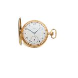 PATEK PHILIPPE, HUNTING CASE POCKET WATCH, YELLOW GOLD. Fine, 18k yellow gold, [...]