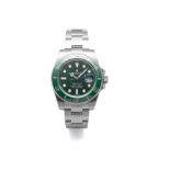 ROLEX, REF. 116610LV, SUBMARINER « HULK », STEEL. Stainless steel self-winding [...]