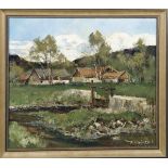 Grötz (Maler des 20. Jhs.). Alte Mühle. Öl/Lw., re./u./sign., verso bez., gerahmt, 70 x 80 cm.