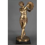 Justin Chrysostome Sanson (1833-1910). Il Saltarello. Bronze, feuervergoldet, auf der Plinthe