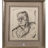 Otto Dix (1891-1969). Porträt von Kurt Striegler. Lithographie, re./o./bez., re./u. sign., hi./Gl./