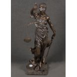 Justitia. Kunstmasse, bez. Veronese, H=71,5 cm.