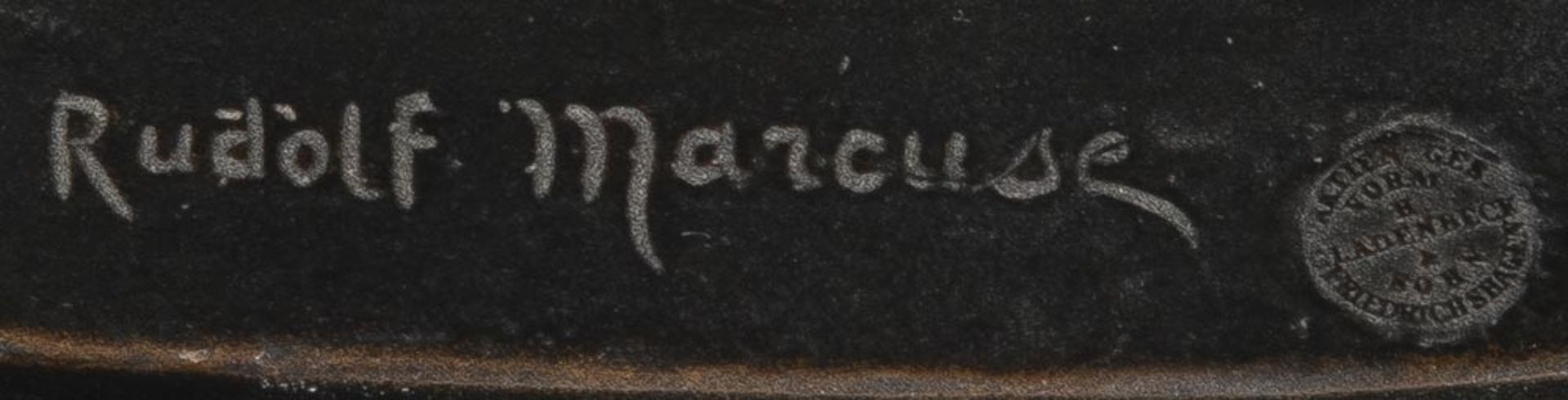 Rudolf Marcuse (1878-c. 1930/40). Fechter. Metall, dunkel patiniert, H=25,5 cm.- - -25.00 % buyer' - Bild 2 aus 2