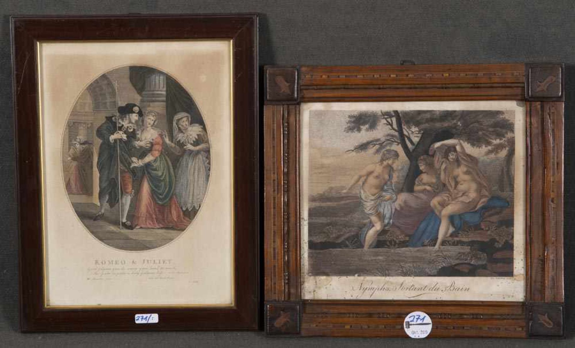 Johann Schönberg (1780-1863) / William Osborne Hamilton (1751-1801). Nymphs Sortant du Bain und 