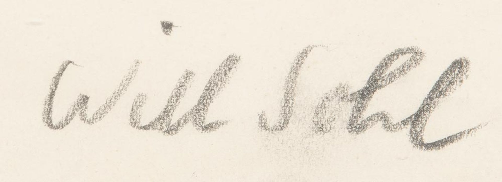 Will Sohl (1906-1969). Figur. Tuschfederzeichnung, mittig/u./sign., hi./Gl./gerahmt, 62,5 x 49,5 - Bild 2 aus 2