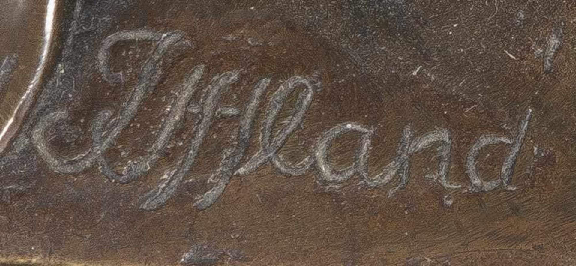 Franz Iffland (1862-1935). Mädchenakt. Bronze, sign., auf Marmorsockel, H=27,5 cm.- - -25.00 % - Bild 2 aus 2