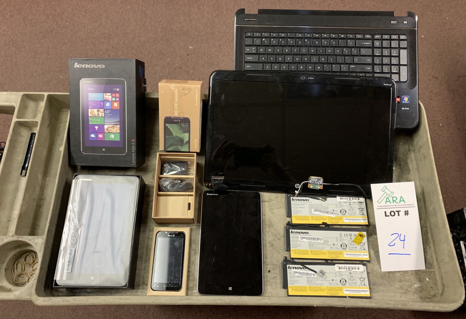 LG VIPER PHONE NEW IN BOX + LENOVO TABLETS + EXTRA LENOVO BATTERIES