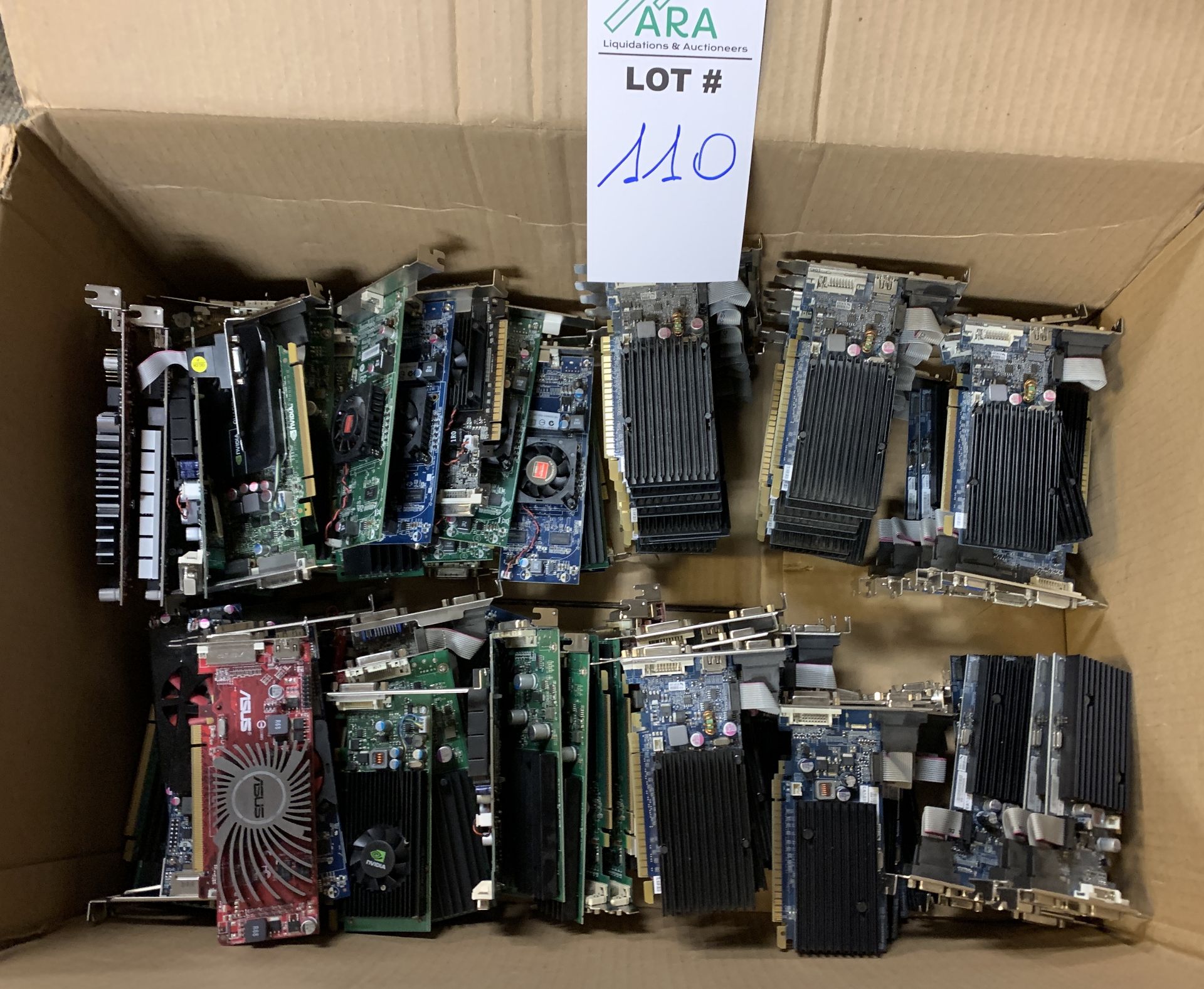LARGE BOX FULL OF MIXED MODEL VIDEO CARDS