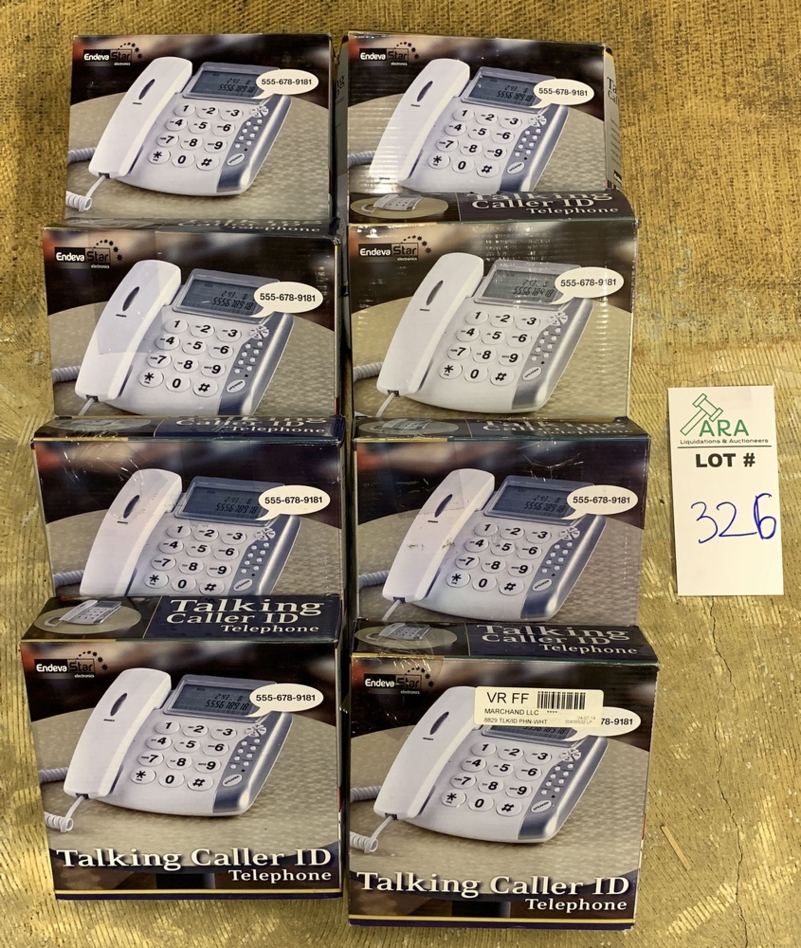 8 TALKING CALLER ID PHONE SYSTEMS, WHITE, LARGE FONT SCREEN, SPEAKER PHONE FEATURE