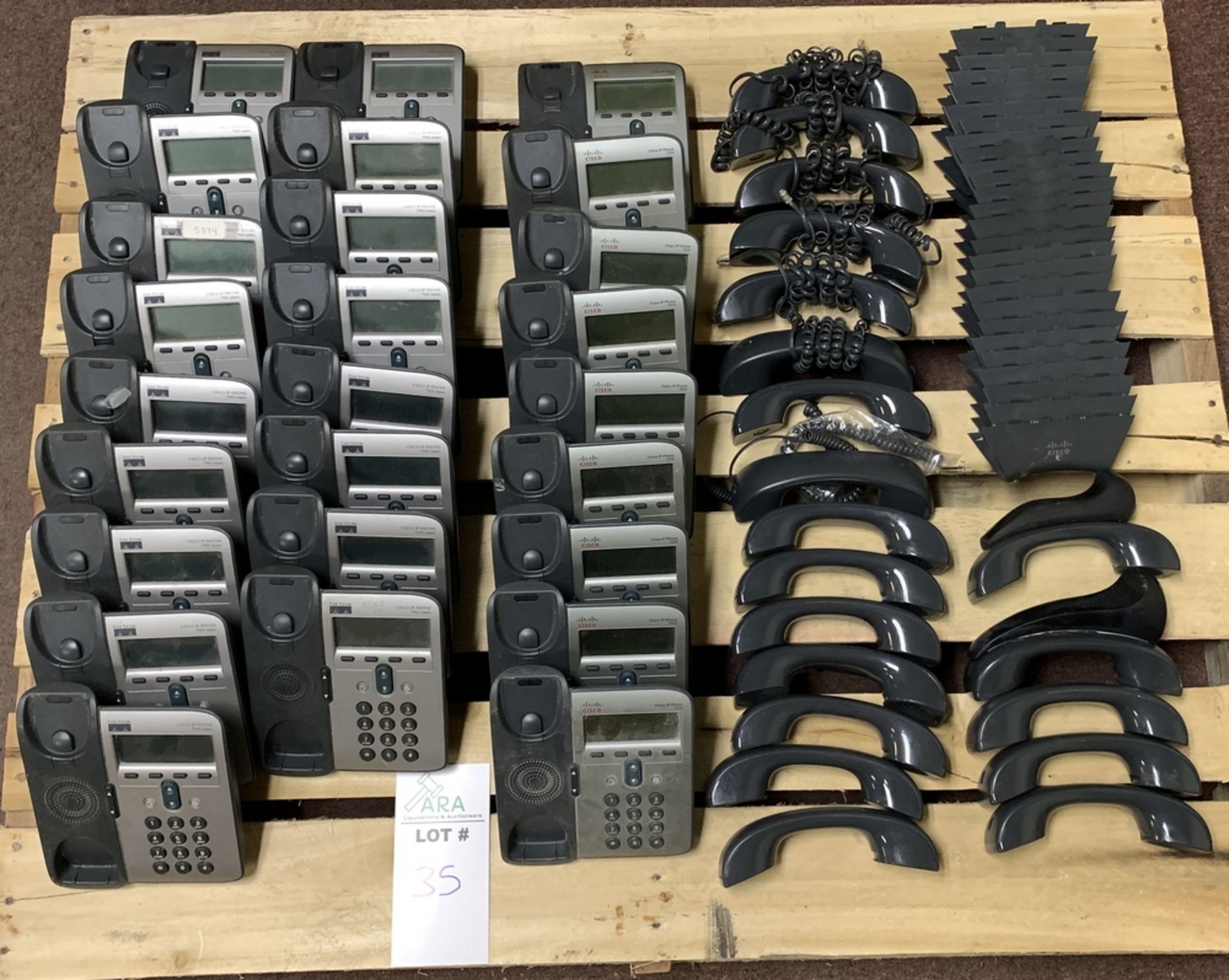 26 CISCO PHONE SYSTEMS - 17 MODEL 7905 & 9 MODEL 7906 - MOST INCLUDE HANDSETS ALL ITEMS ARE SOLD