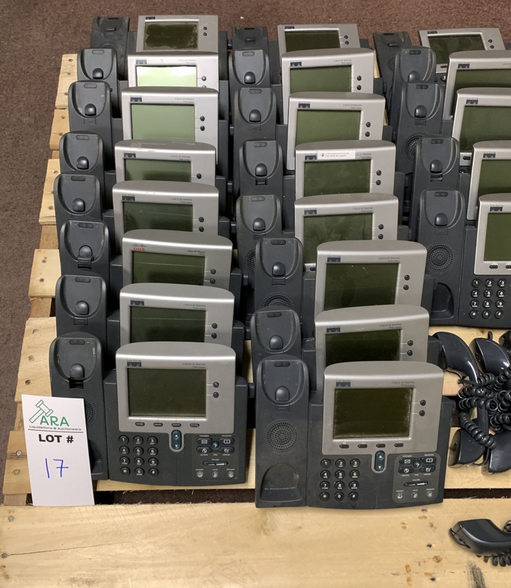 21 CISCO PHONE SYSTEMS - MODEL 7940 - INCLUDING HANDSETS ALL ITEMS ARE SOLD AS IS UNTESTED BUT - Image 3 of 4