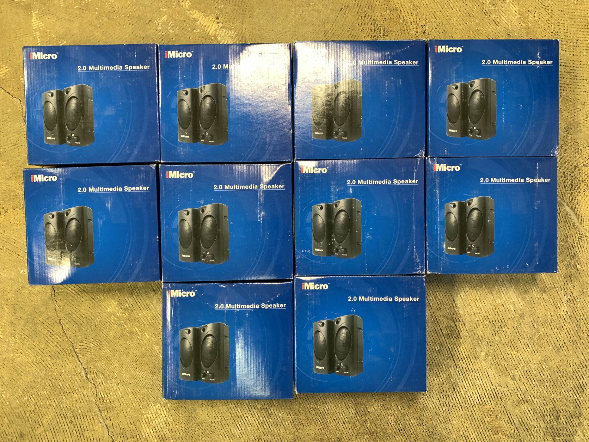 LOT OF 10 IMICRO 2.0 SPEAKER SETS, NEW IN BOX