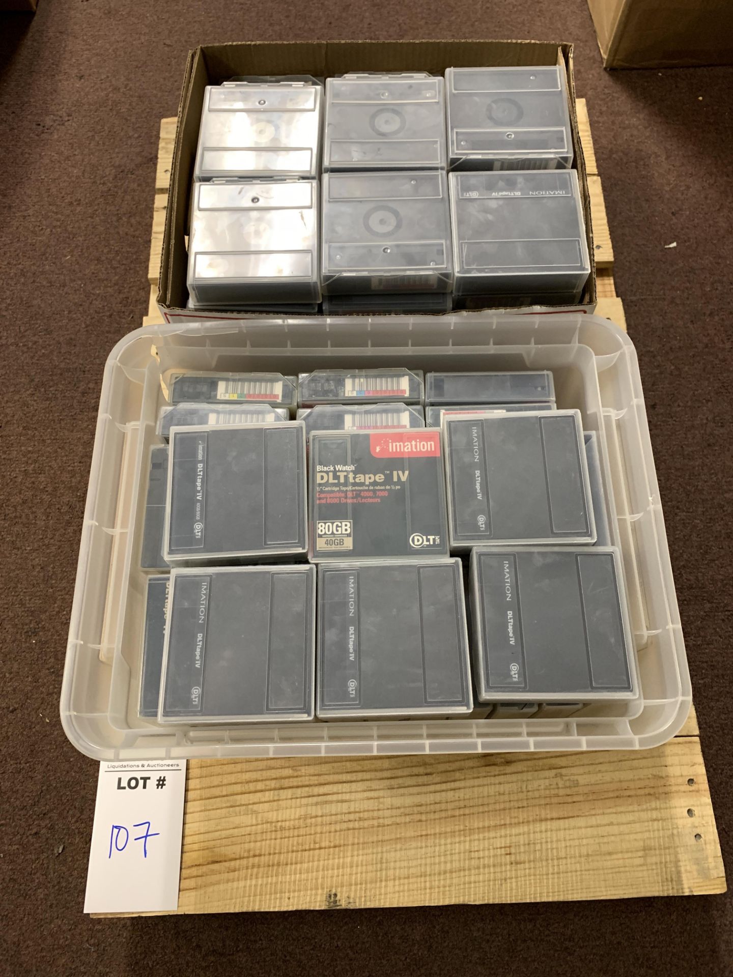 LOT OF 125+ IMATION DLT TAPE IV CARTRIDGES. ALL ITEMS ARE SOLD AS IS UNTESTED BUT CAME FROM A