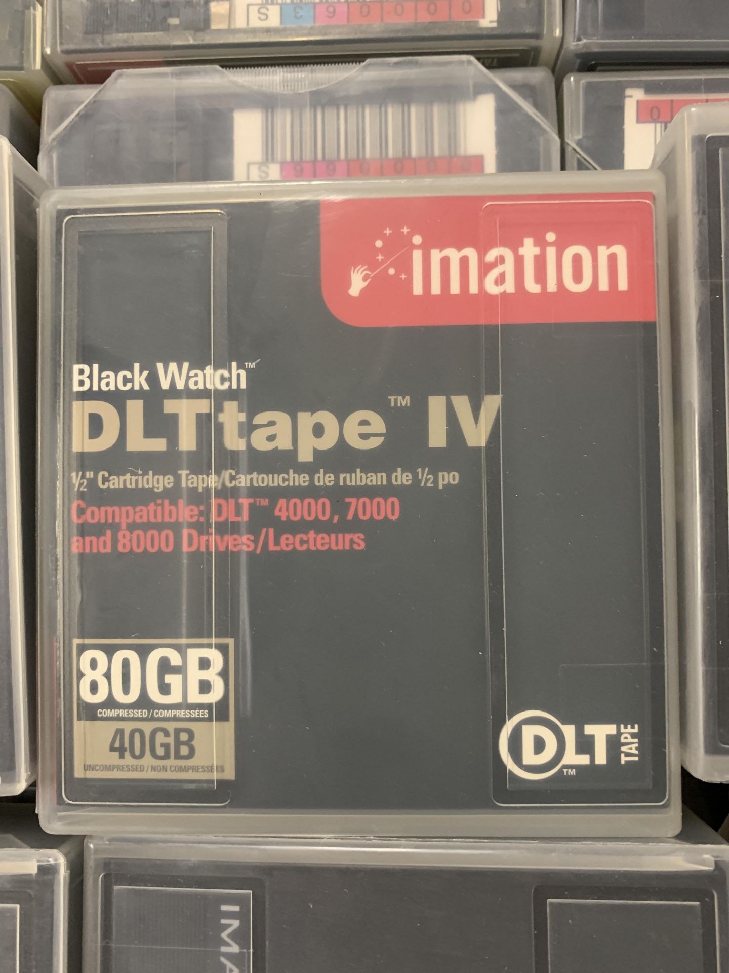 LOT OF 125+ IMATION DLT TAPE IV CARTRIDGES. ALL ITEMS ARE SOLD AS IS UNTESTED BUT CAME FROM A - Image 3 of 6