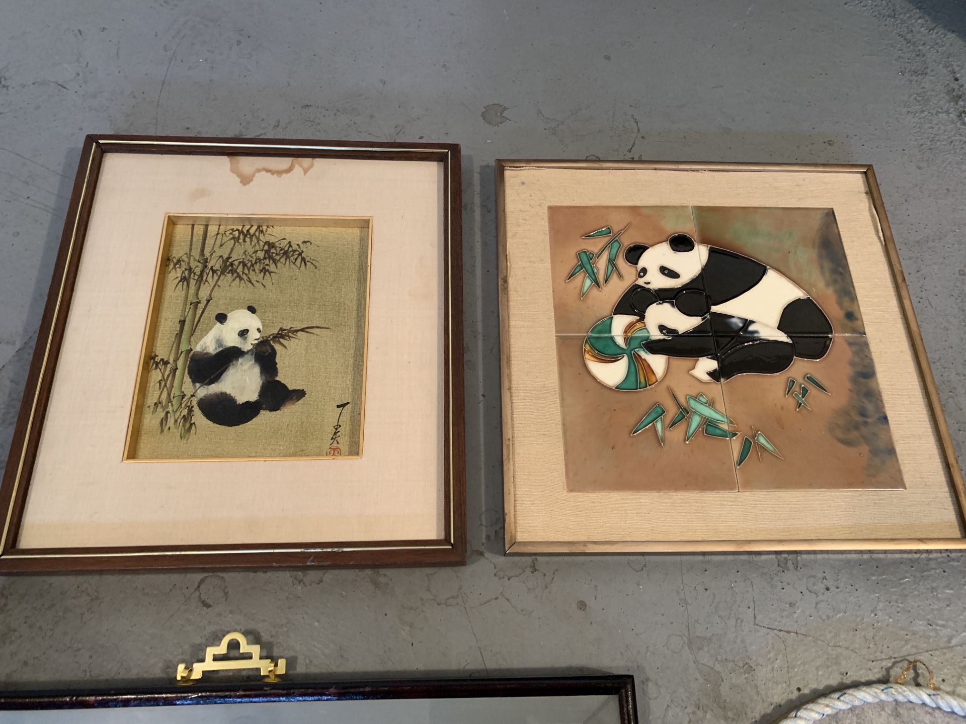 5 ART PIECES IN PANDA AND EAST ASIAN THEMES. DIMENSIONS, CLOCKWISE FROM TOP LEFT: 17X15", 16X16", - Image 3 of 4