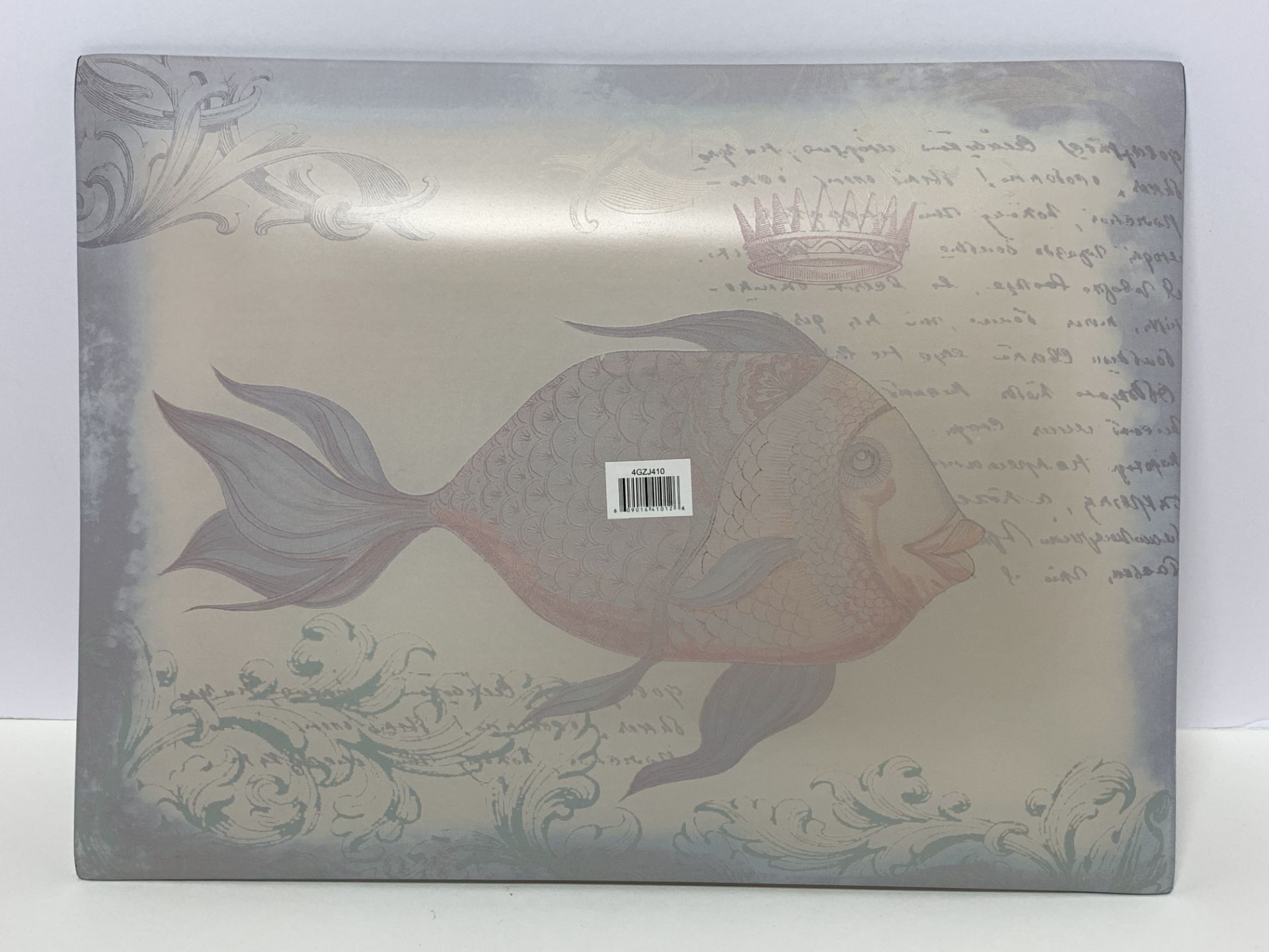 DECORATIVE GLASS FISH ROYAL PRINT SERVING PLATE - Image 4 of 4