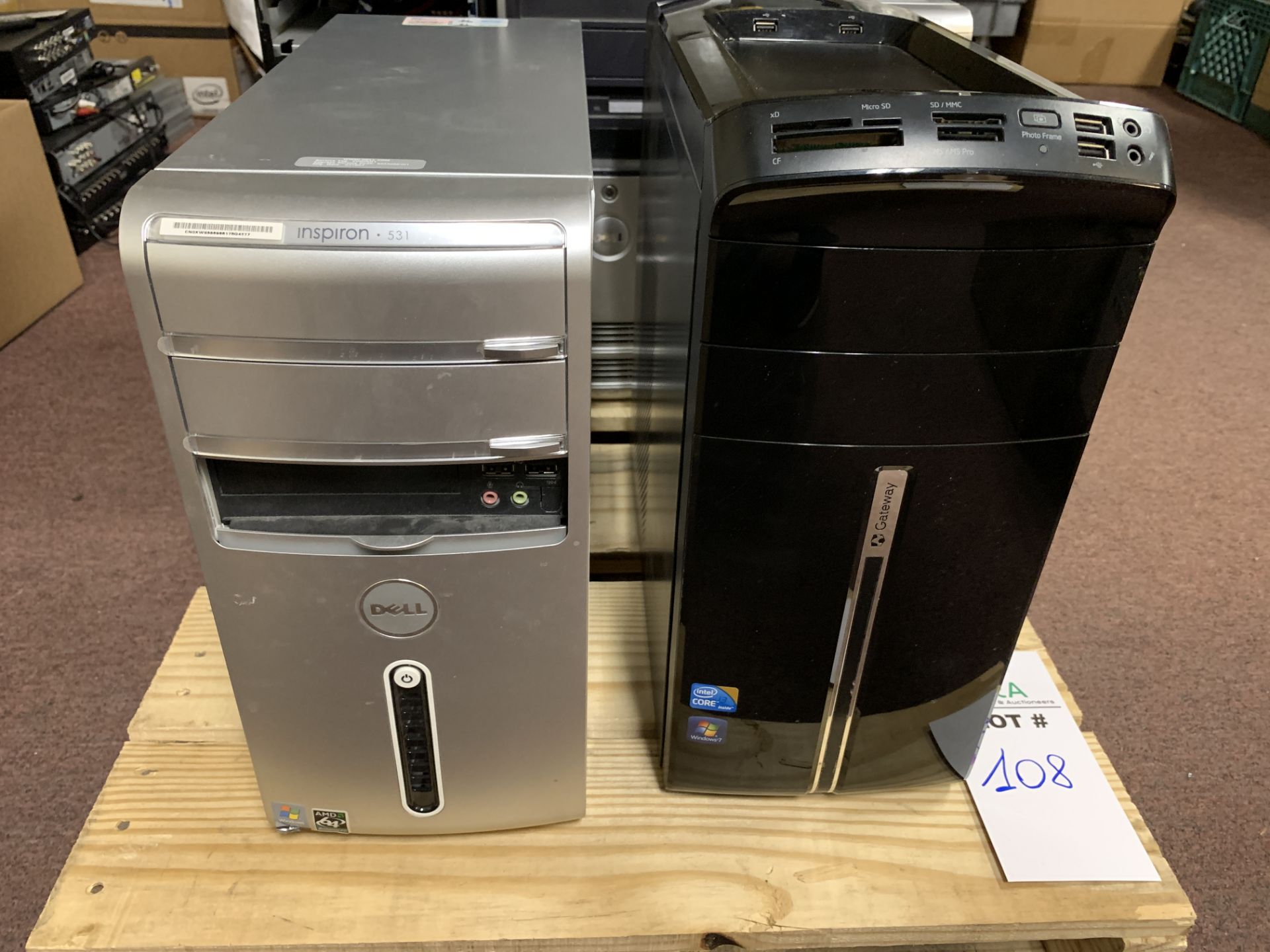 LOT OF 6 COMPUTER TOWERS: DELL T3500, INSPIRON 531, 2X INSPIRON 531S, DELL DCSM, GATEWAY DX4840-11E. - Image 2 of 6