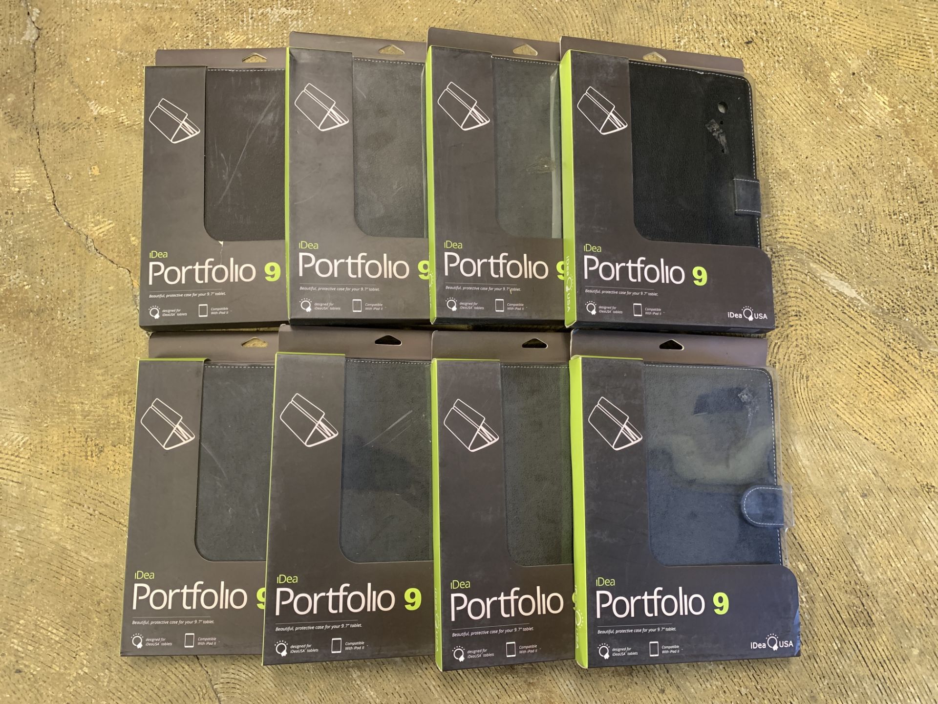 LOT OF 8 PORTFOLIO TABLET CASES, WORK WITH IPAD 2, NEW IN BOX