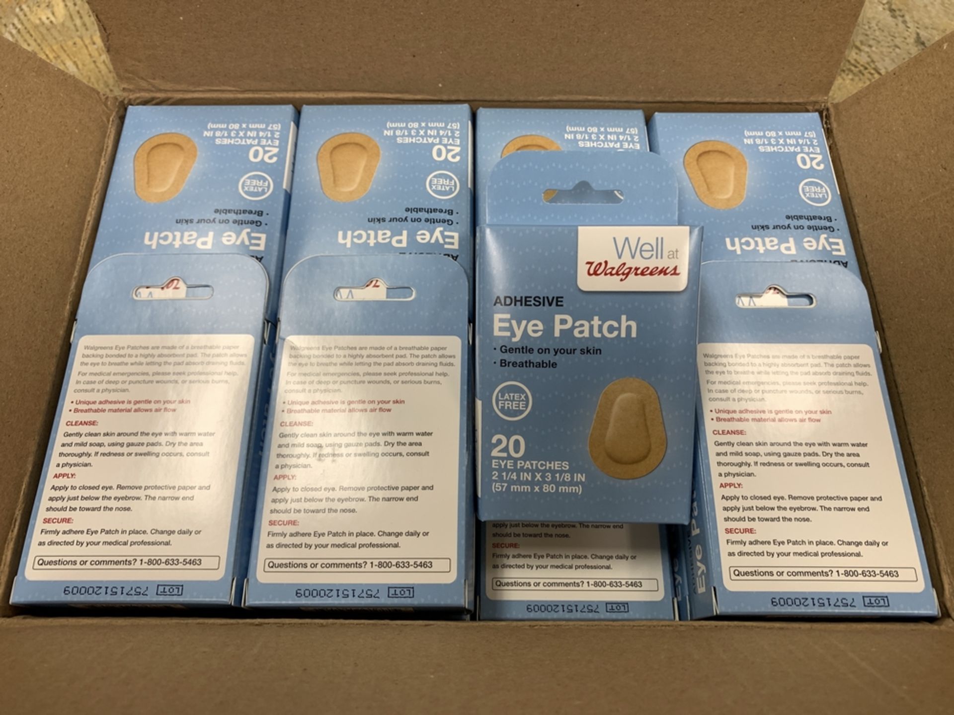 LOT OF 24 WALGREENS ADHESIVE EYE PATCHS, NEW IN BOX, 20 PER PACKAGE - Image 2 of 4