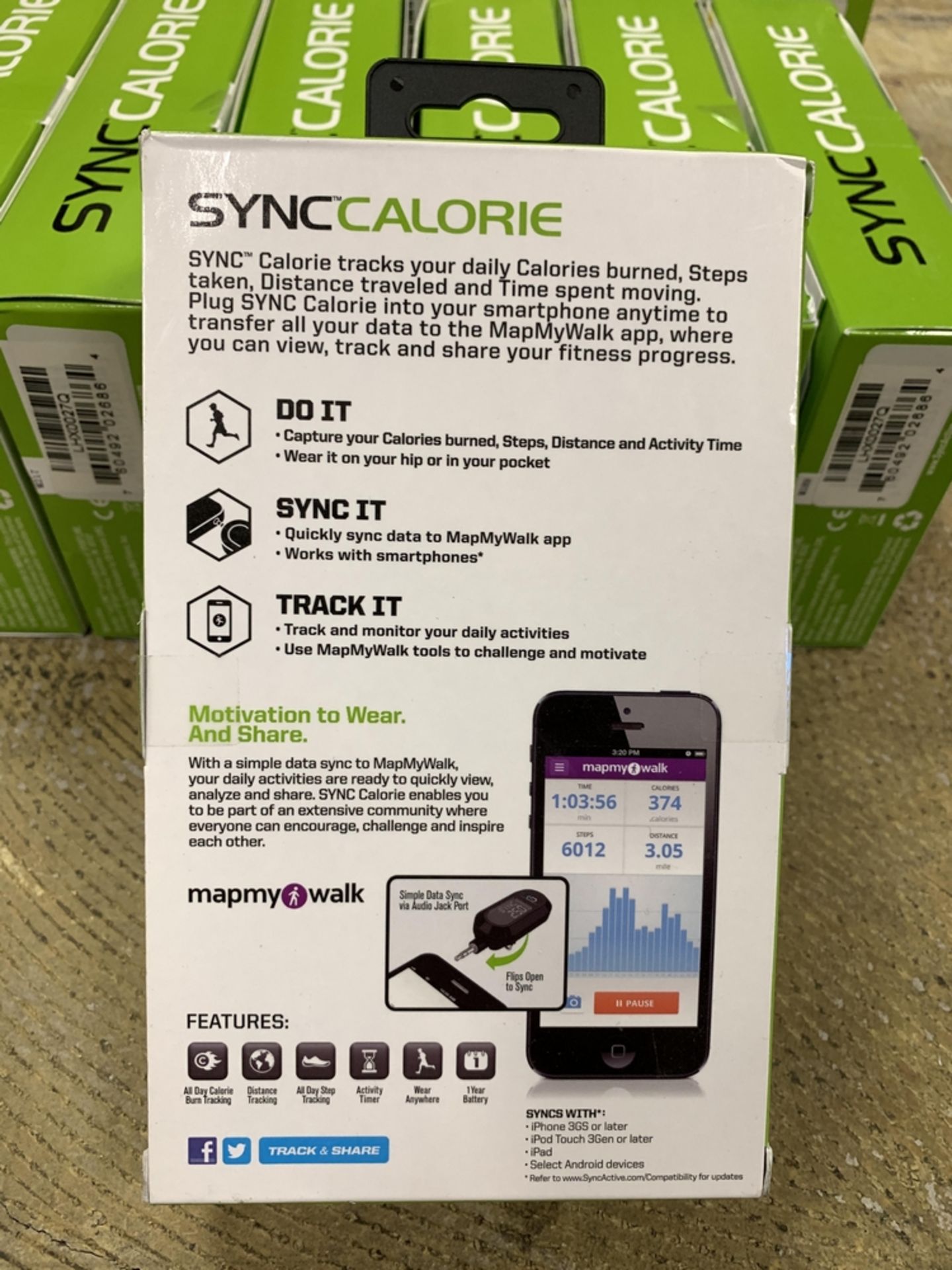 LOT OF 22 NEW IN BOX SPORTLINE SYNC CALORIE ALL DAY ACTIVITY TRACKERS - Image 4 of 5