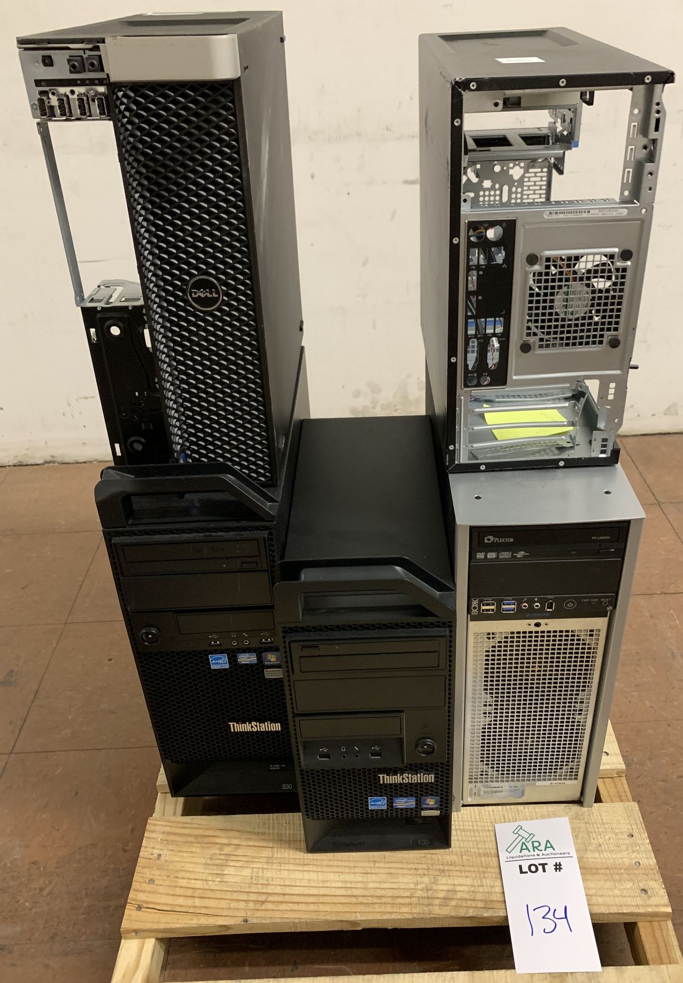 5 COMPUTER BARE BONE TOWERS FOR PARTS AND REBUILDING MOST MISSING SOMETHING