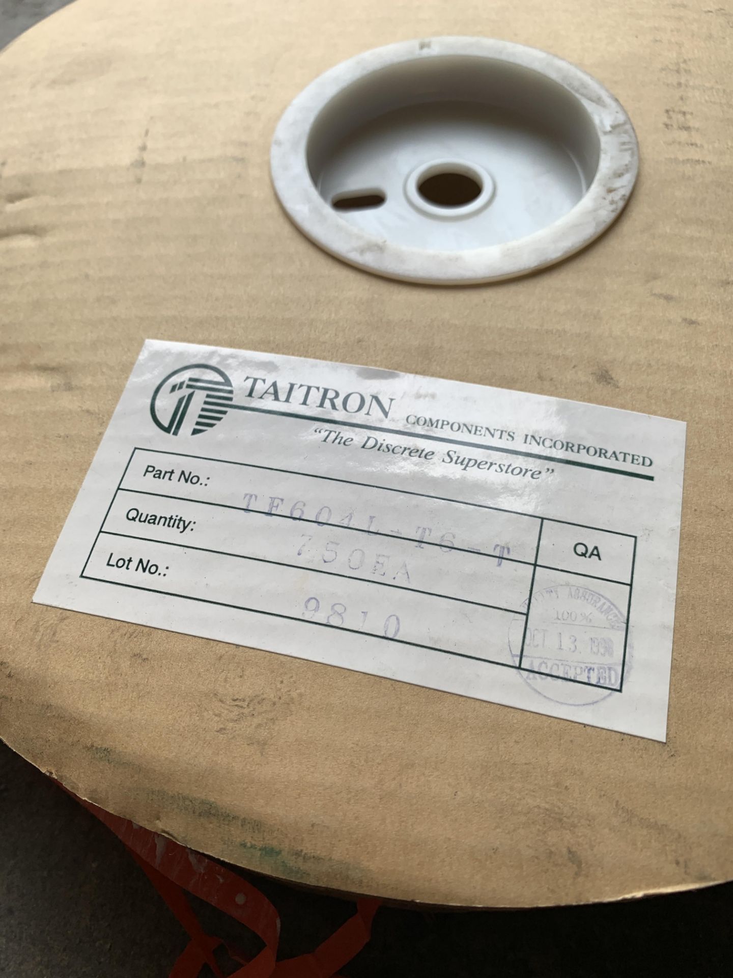 6 Large Rolls of Components for Boards - Taitron and FCI - Image 7 of 12