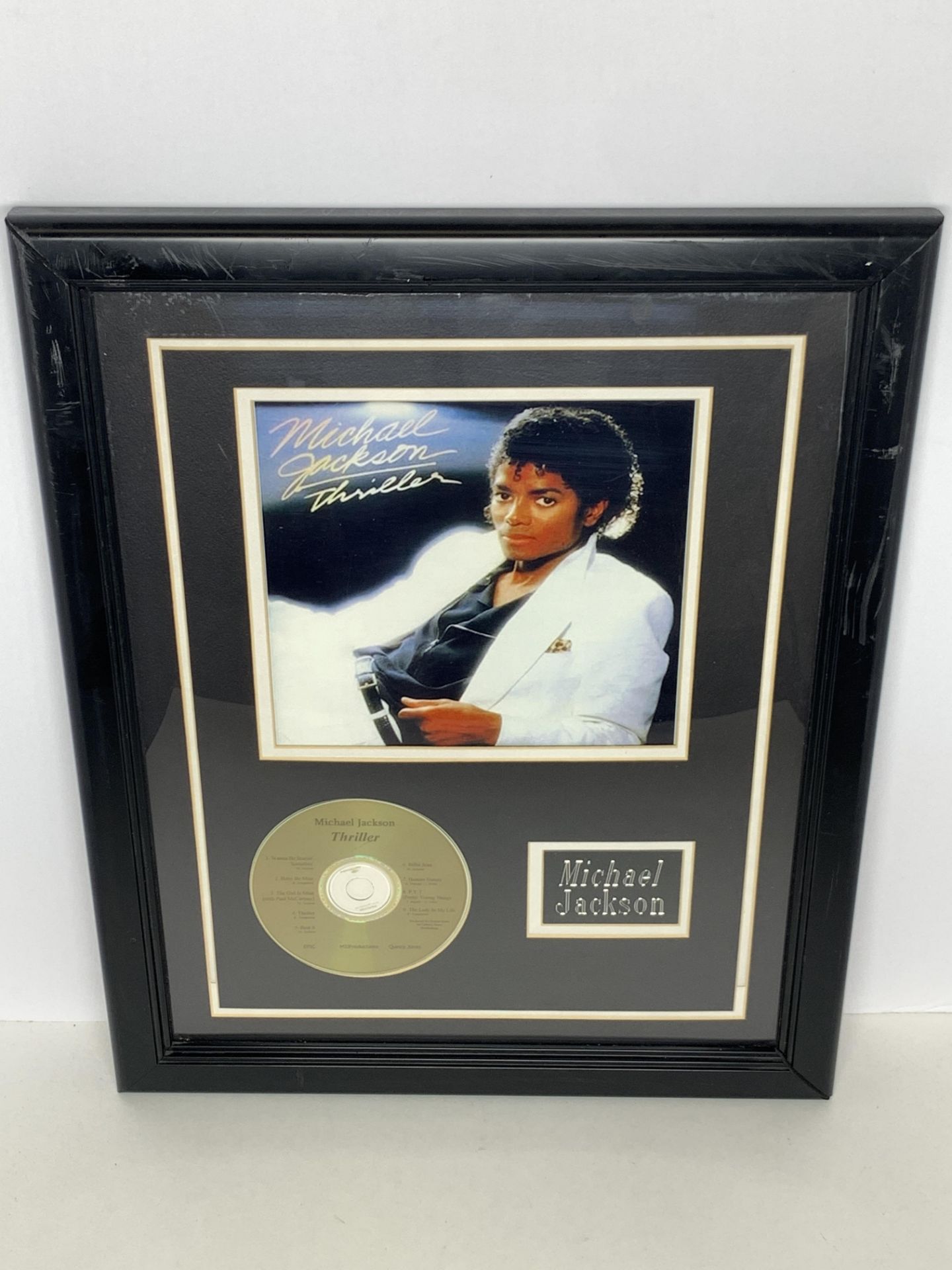 Michael Jackson Framed Memorabilia Photo Plaque and Disc