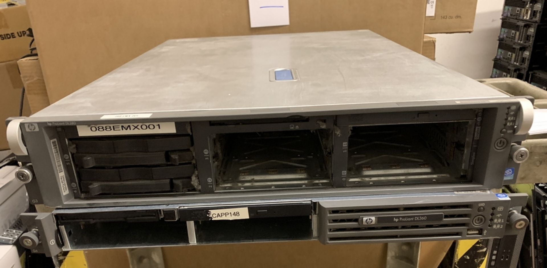 2 X SERVER UNITS / HP ProLiant DL360 G8 Server + HP DL380 ALL SLOTS ARE EMPTY ALL ITEMS ARE SOLD - Image 2 of 4