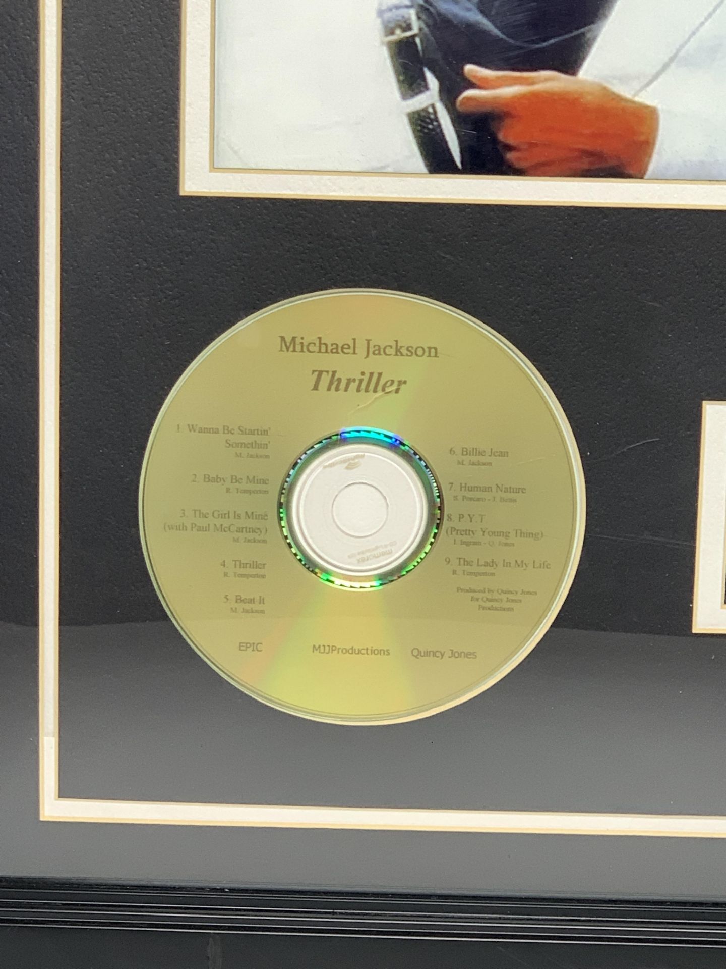 Michael Jackson Framed Memorabilia Photo Plaque and Disc - Image 3 of 5