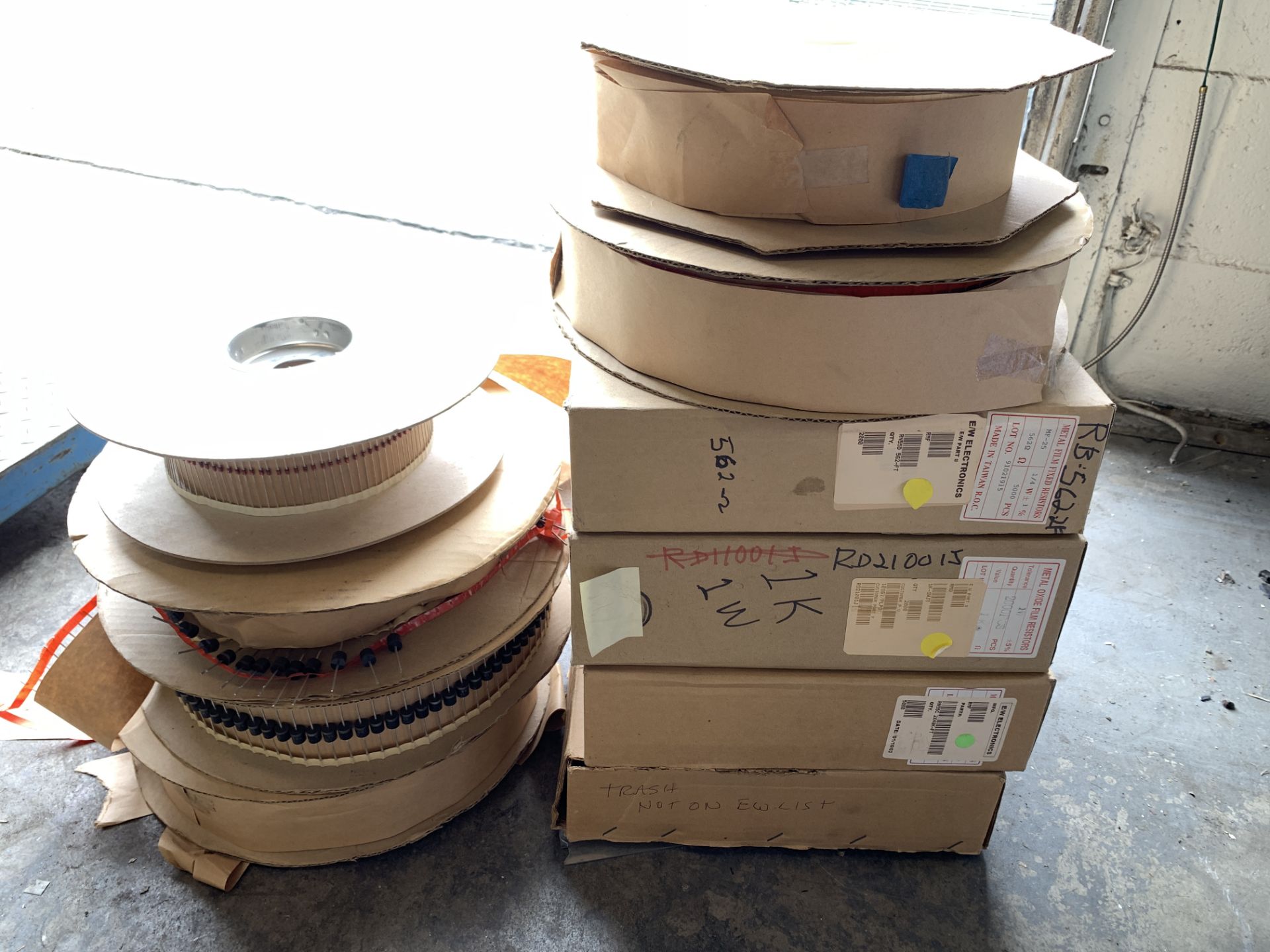 10 Large Rolls of Components and Semi Conductors for Boards
