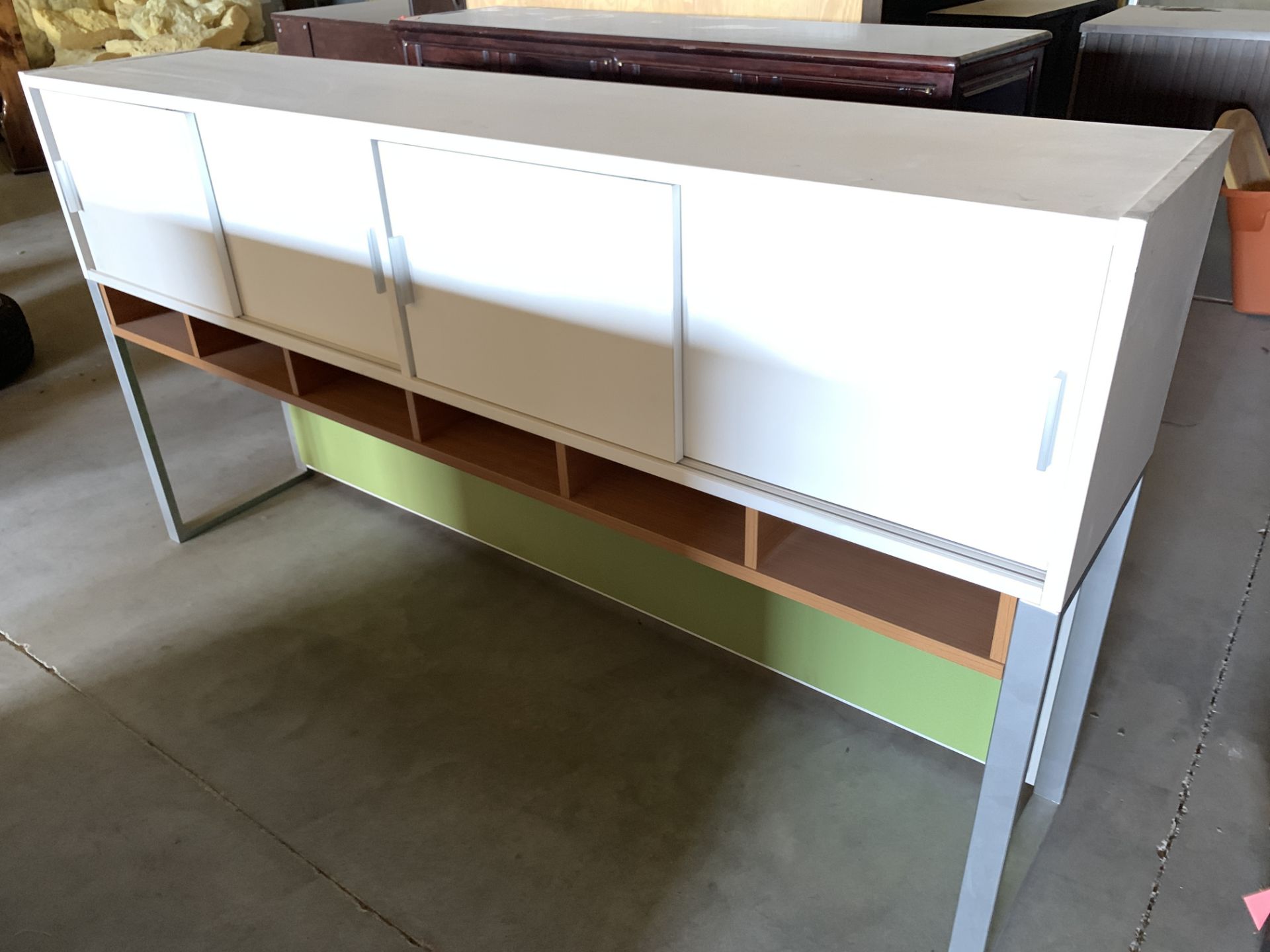 Modern White Desk Topper for storage with Shelves **Las Vegas Pick-Up only, see description below** - Image 3 of 3
