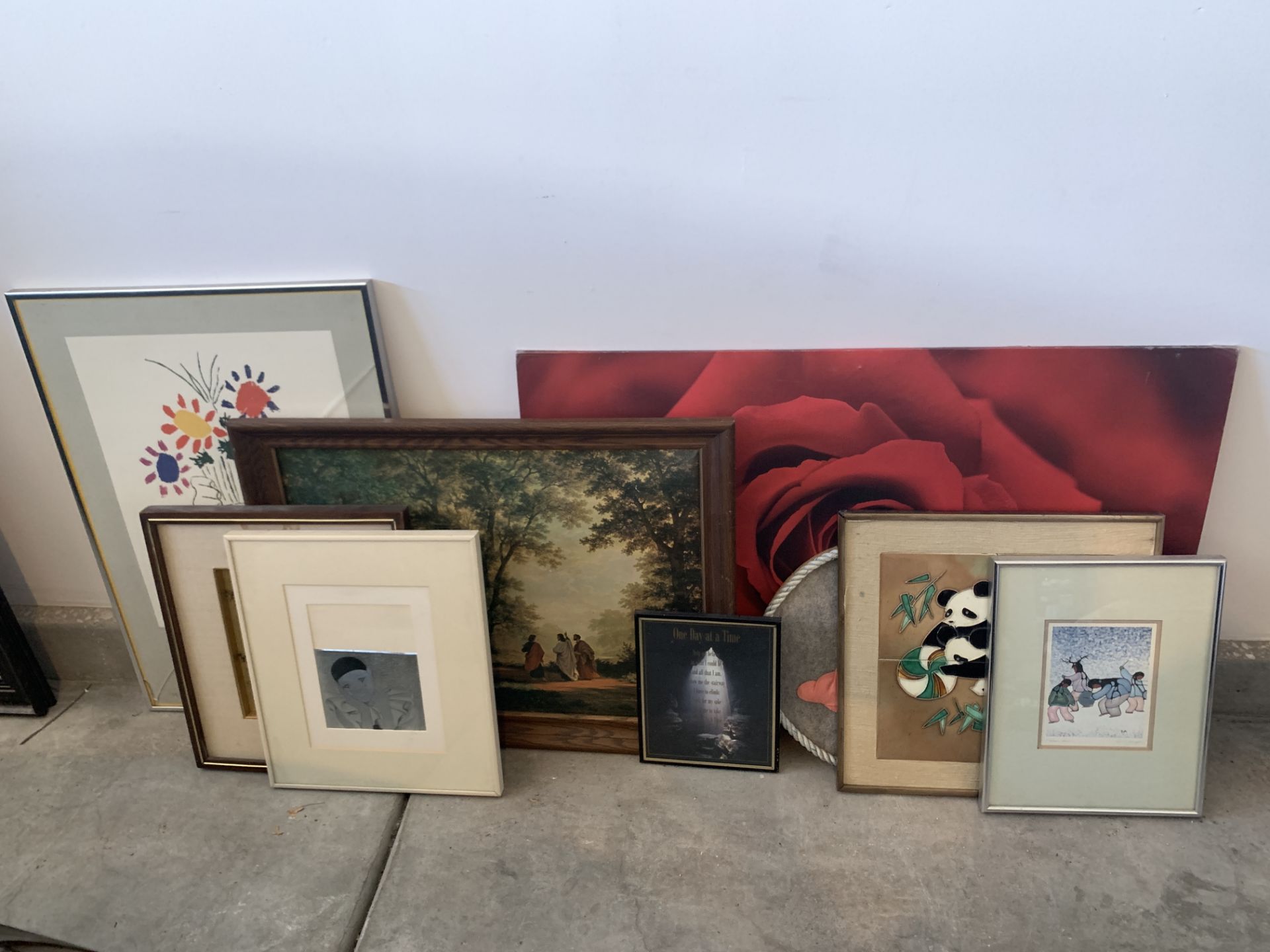 9 Vintage Art Pieces - Picasso Print, Native and East Asian Art, Etc