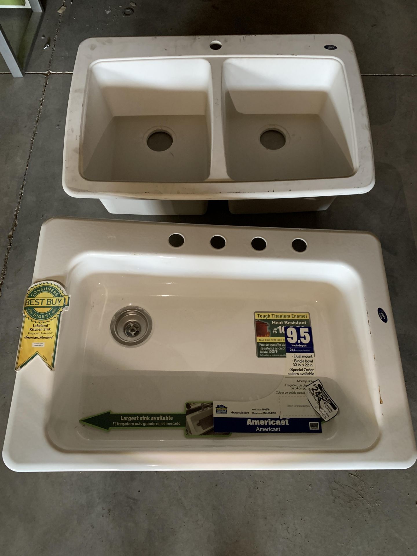 2x Lowes Sinks