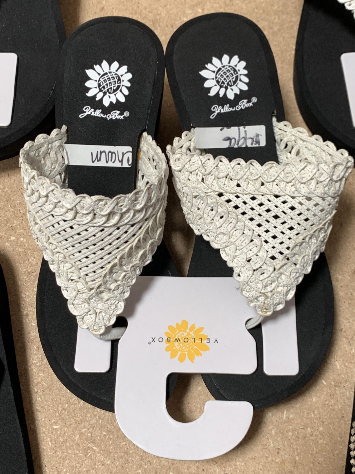 8 Pairs Yellow Box Flip Flop Sandals, New w. Tags, Various Styles and Sizes (Retail $454) - Image 7 of 7