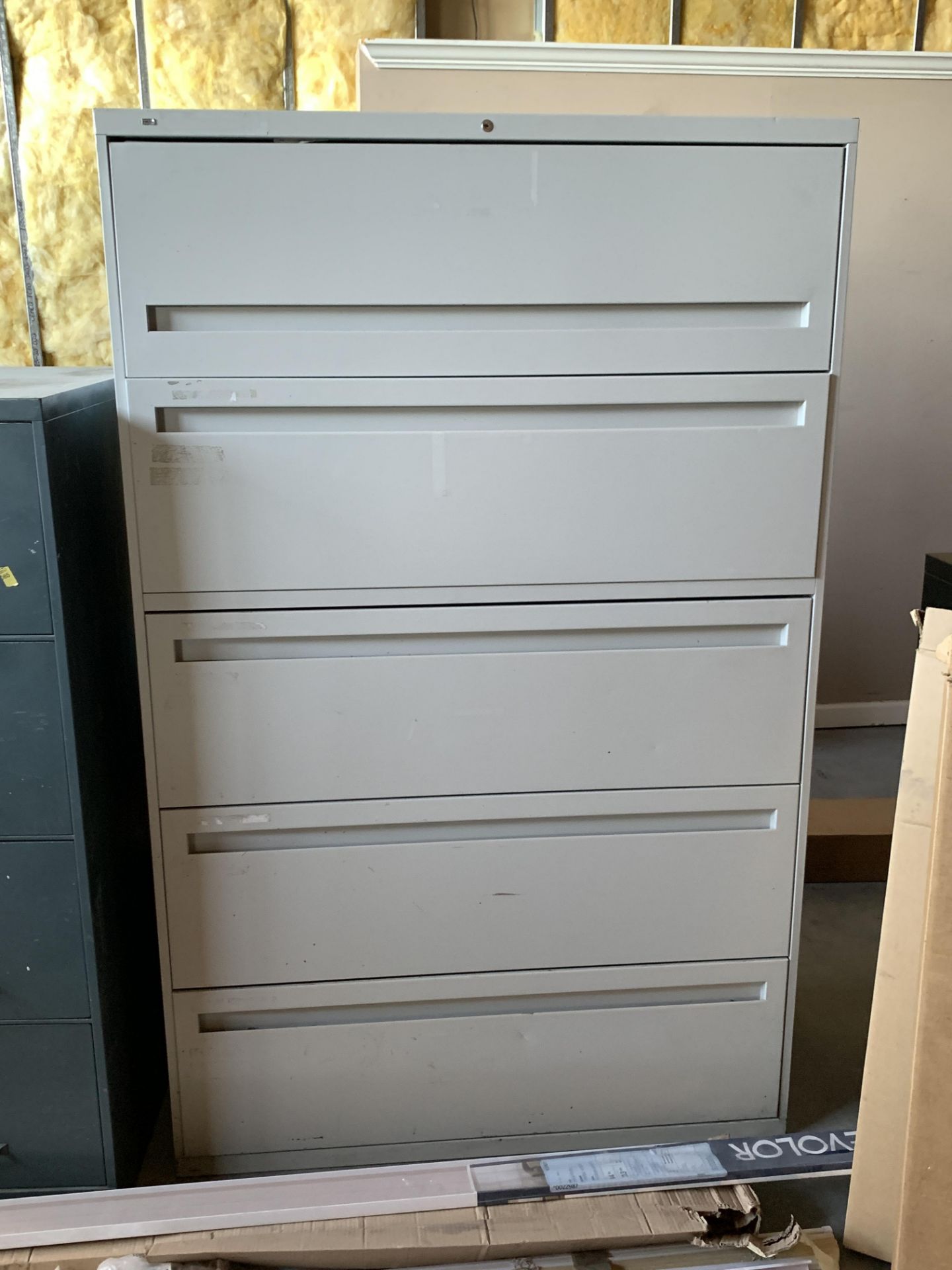 Tall 5 drawer metal filing cabinet