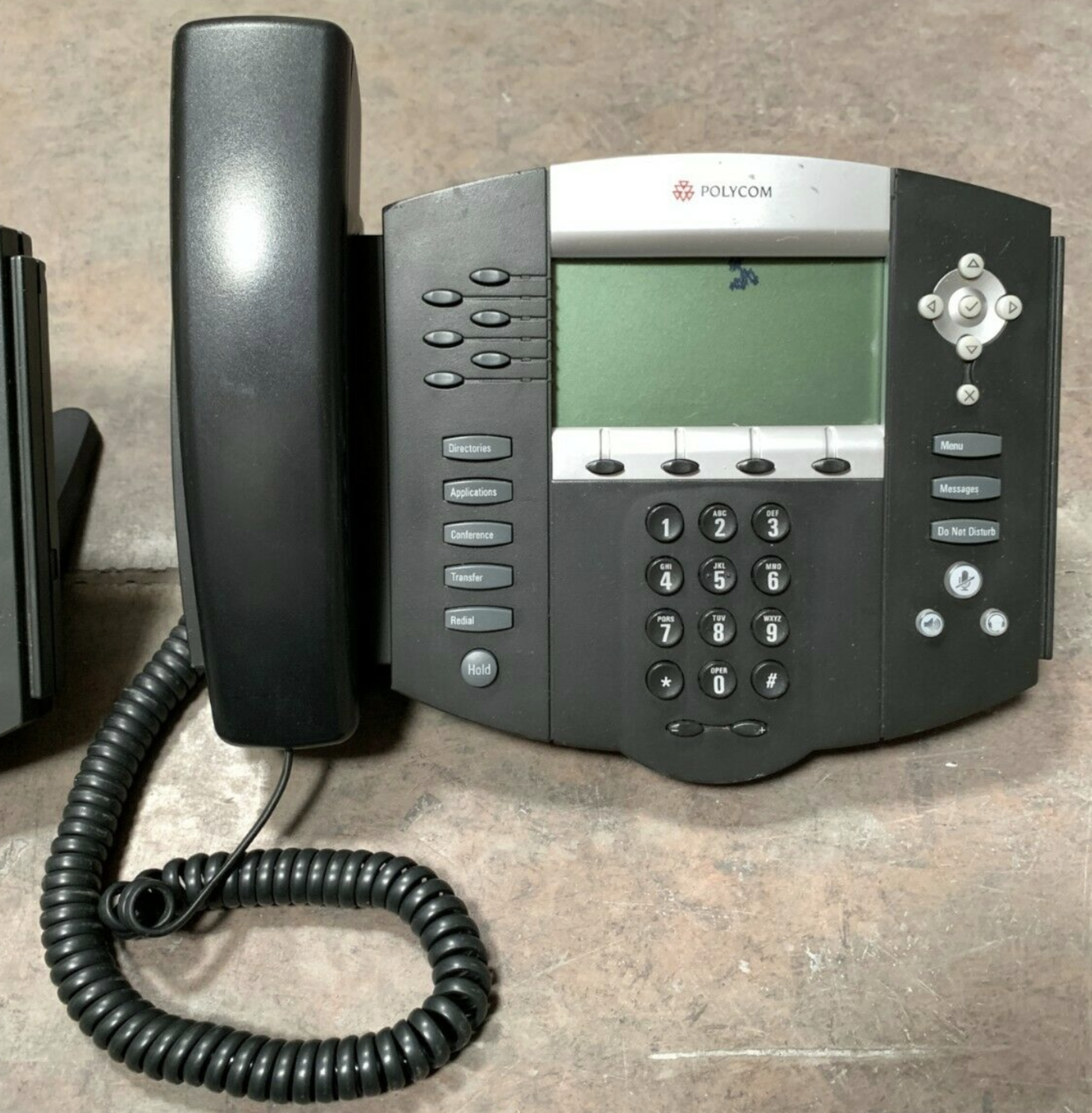 LOT OF 3 POLYCOM SOUNDPOINT IP VOIP DESKTOP BUSINESS DIGITAL PHONES: 601 650 SIP LOT INCLUDES: 2 - - Image 4 of 7