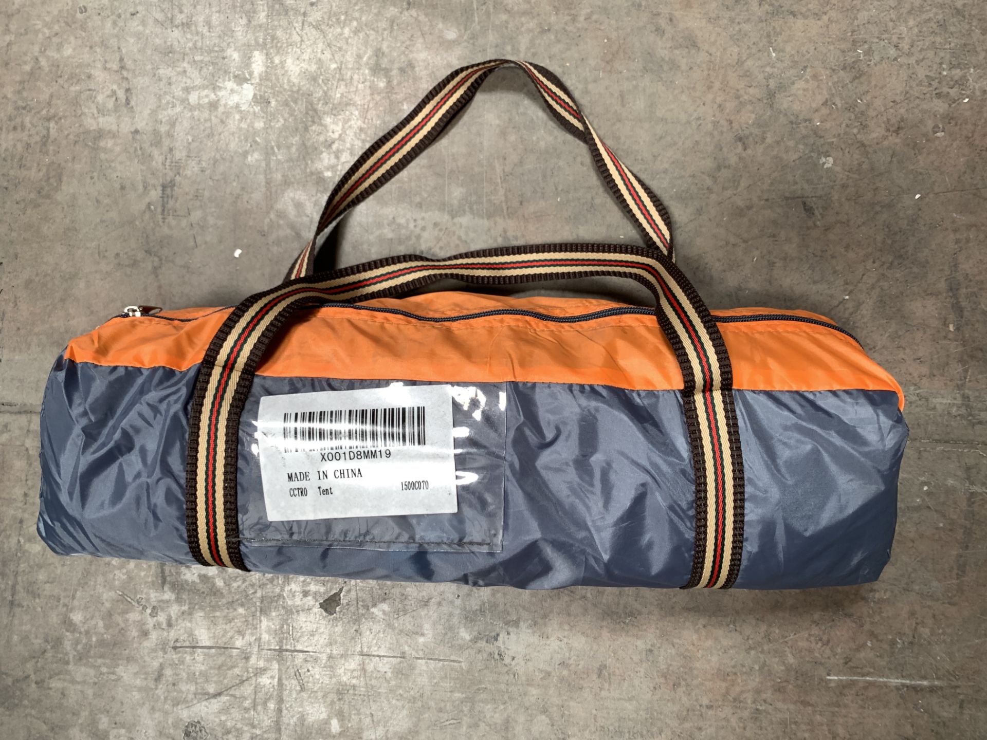 New Camping Tent in Travel Bag, 3-4 Person Tent, Gray and Orange - Image 2 of 4