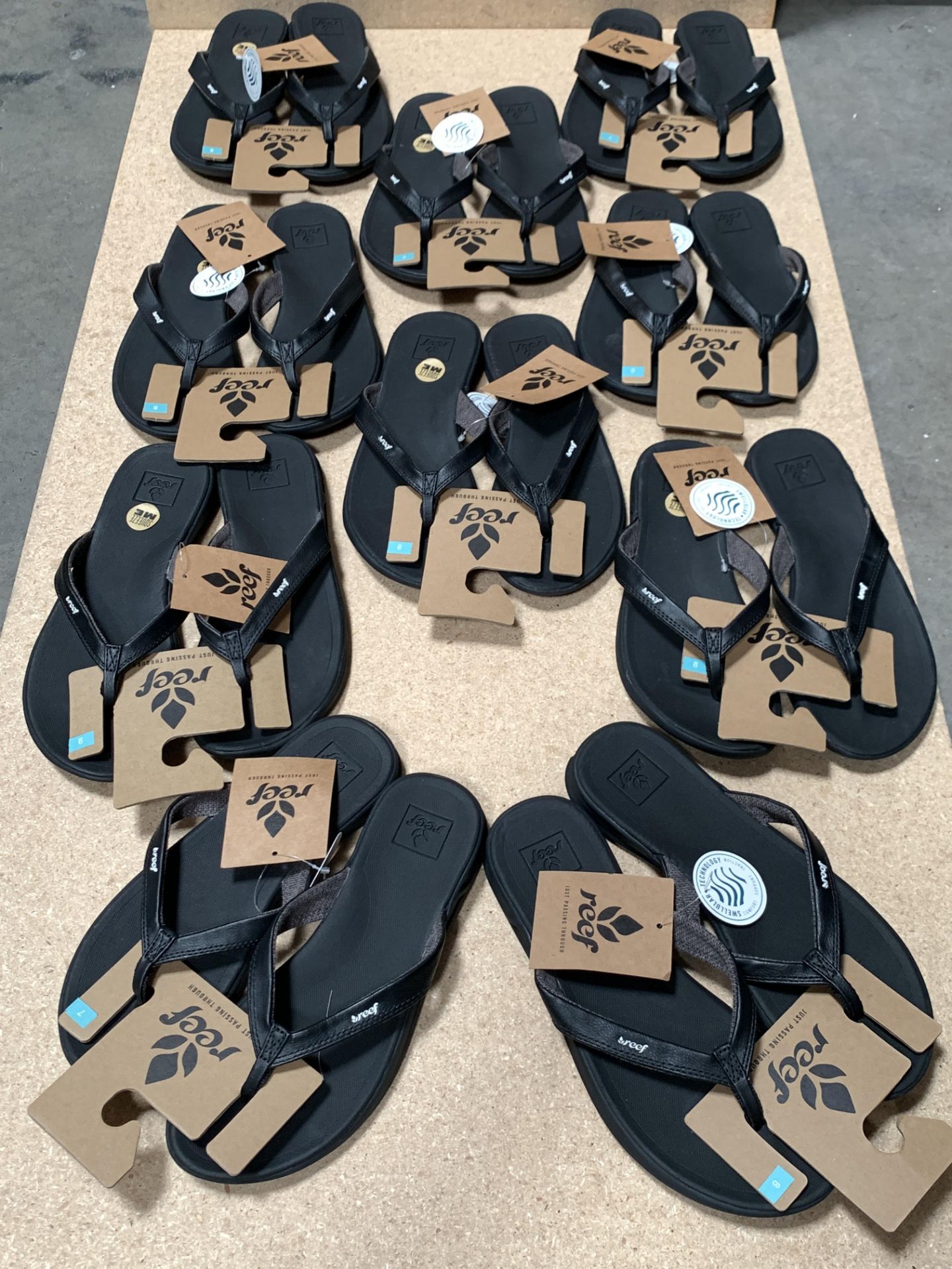10 REEF Flip Flop Sandals, New w. Tags, Various Sizes, Rover Catch Black (Retail Value $550) - Image 2 of 5