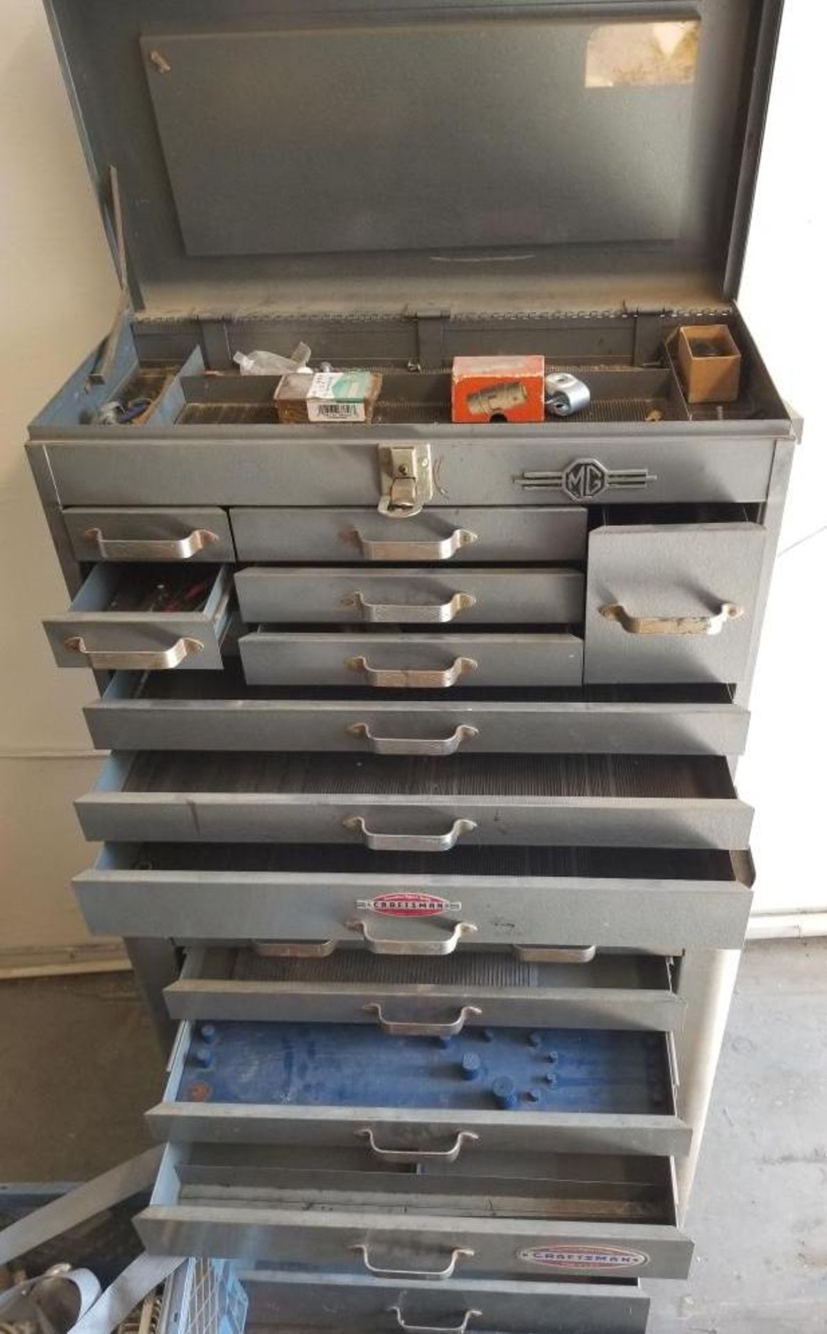 Vintage Craftsman Metal Tool Chest Cabinet Box, 19 drawer, 4 feet tall *Los Angeles Area Pick Up - Image 3 of 8