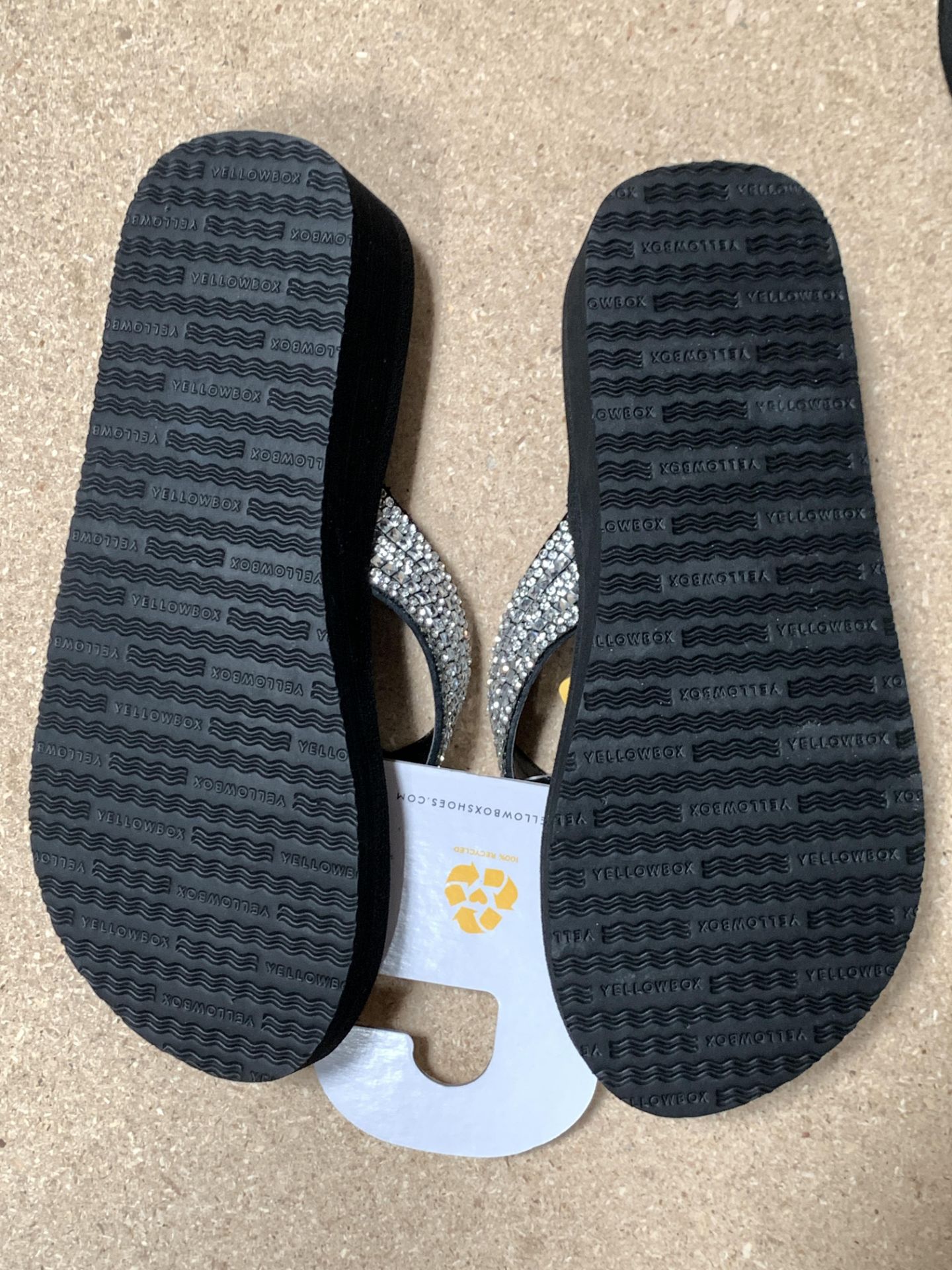 8 Pairs Yellow Box Flip Flop Sandals, New w. Tags, Various Styles and Sizes (Retail $454) - Image 4 of 7