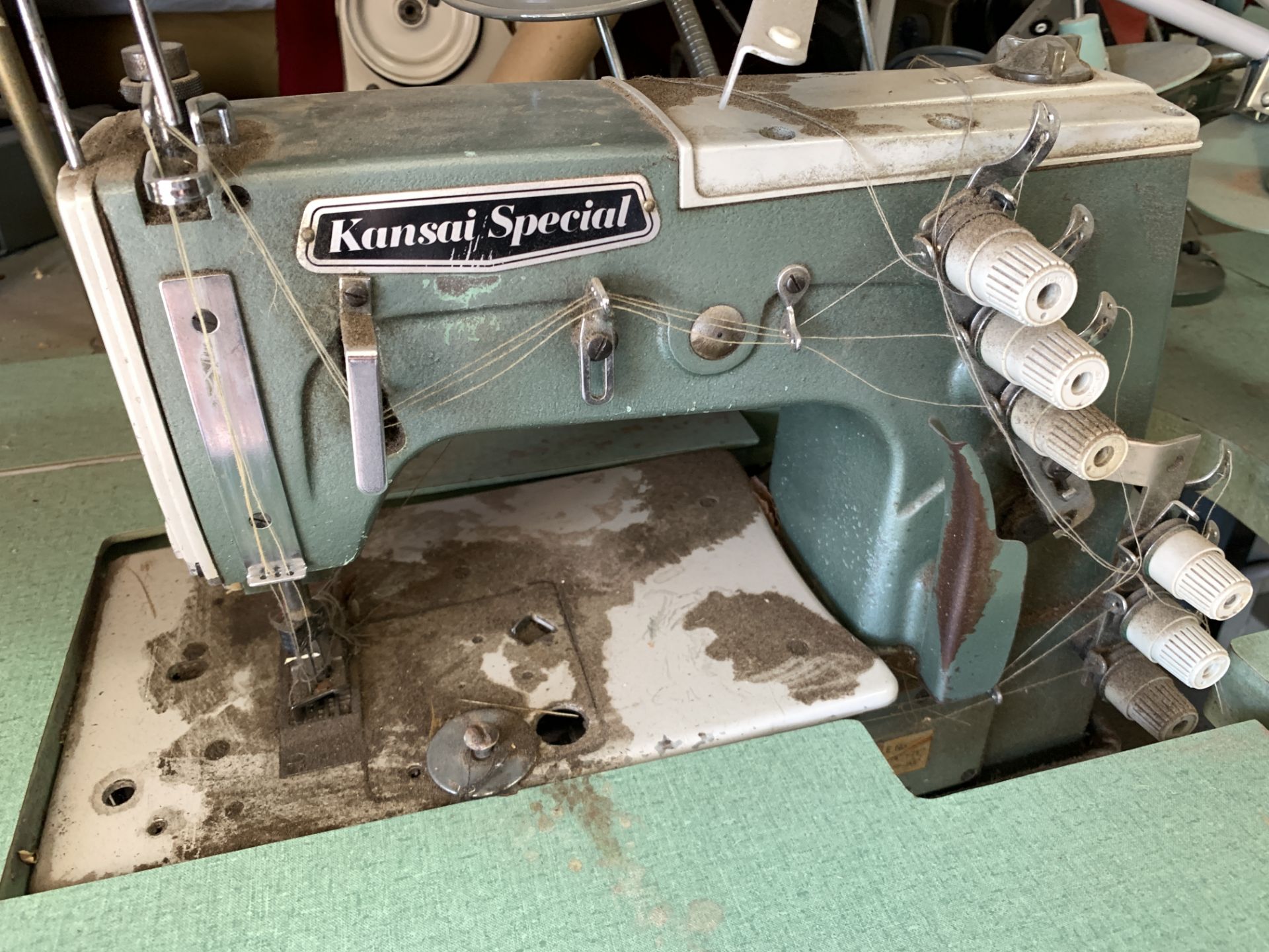 Kansai Special 3-Needle Sewing Machine and Table, Mitsubishi Motor CB-402E *Las Vegas Pick Up - Image 3 of 8