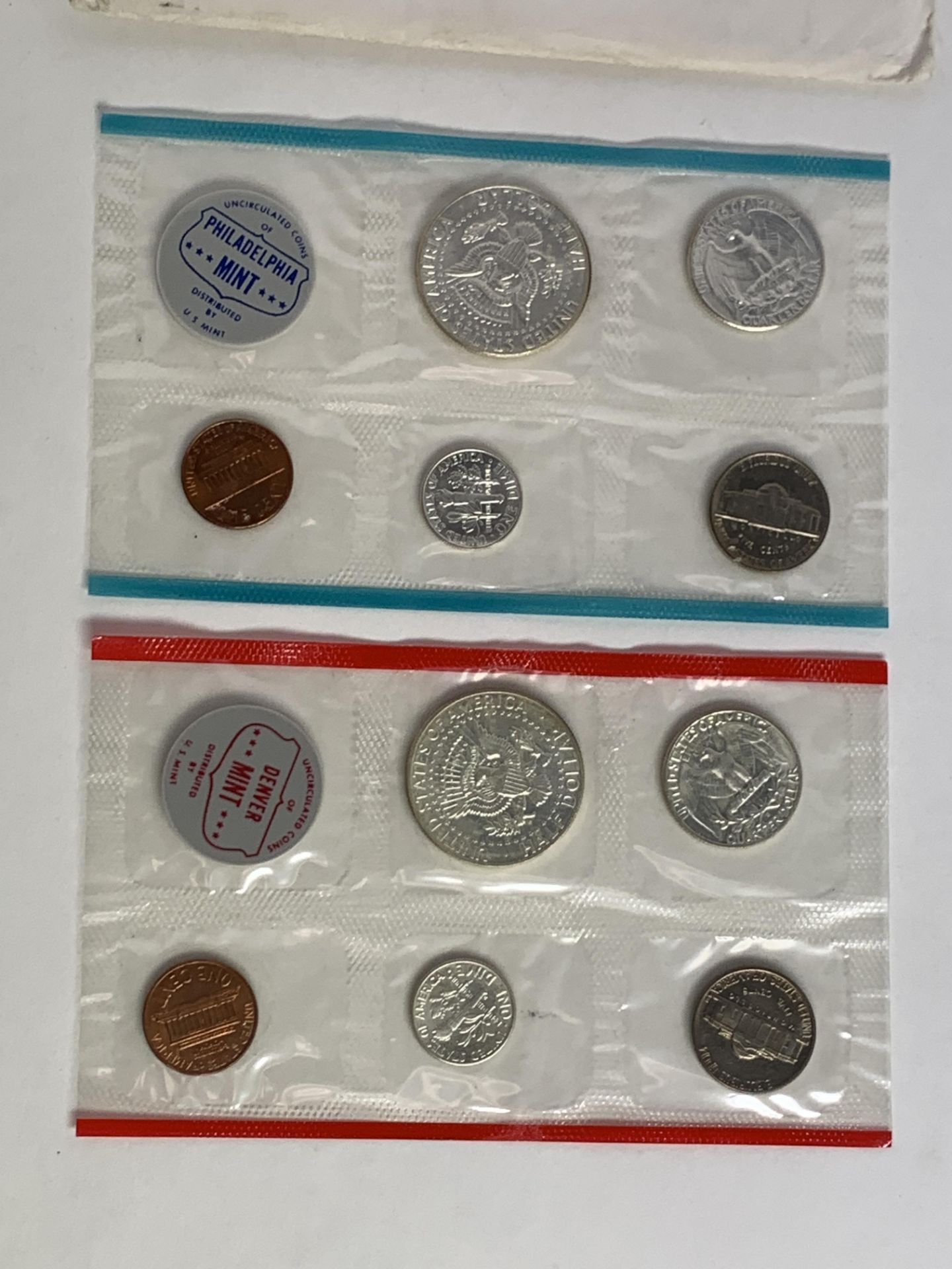 1964 Uncirculated Coin Set, Denver & Philadelphia Mints, Silver Copper Etc, Liberty Half Dollar Etc - Image 3 of 3