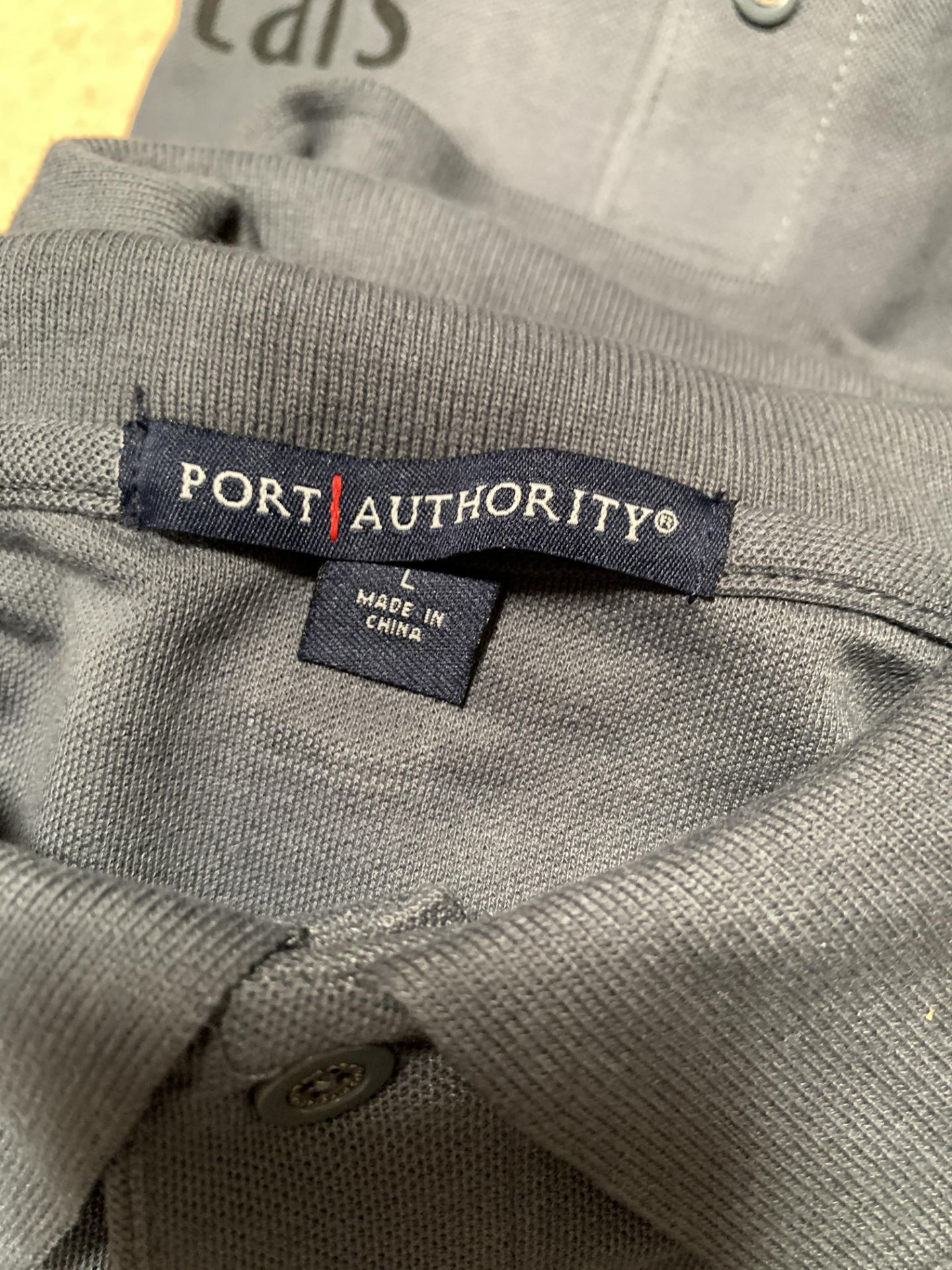 24 Gray Men's Polos, Port Authority Brand, Large - Image 5 of 7