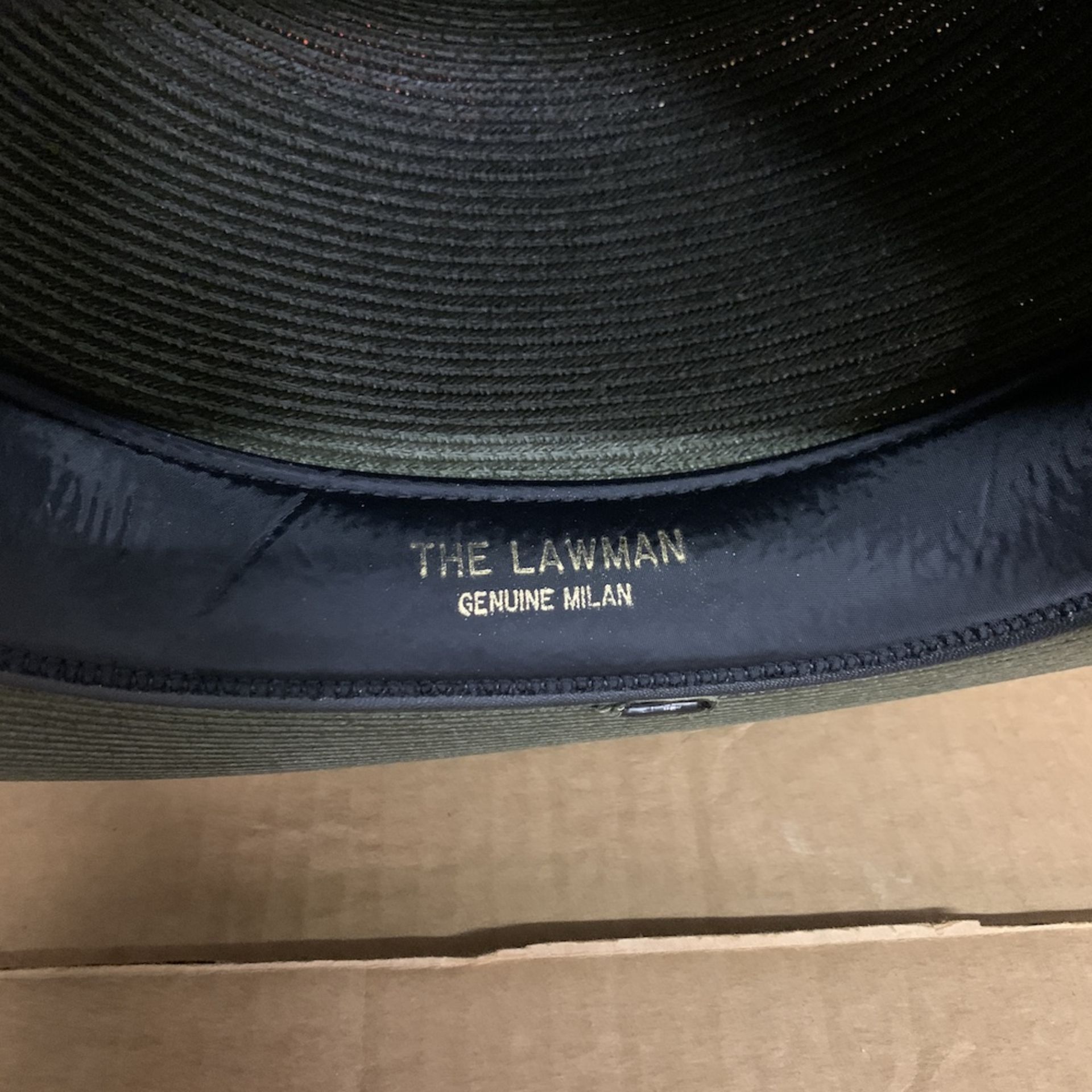 17 Sheriff Uniform Hats, The Lawman Genuine Milano, Straw Single, Forest Green, Various Sizes - Image 5 of 6