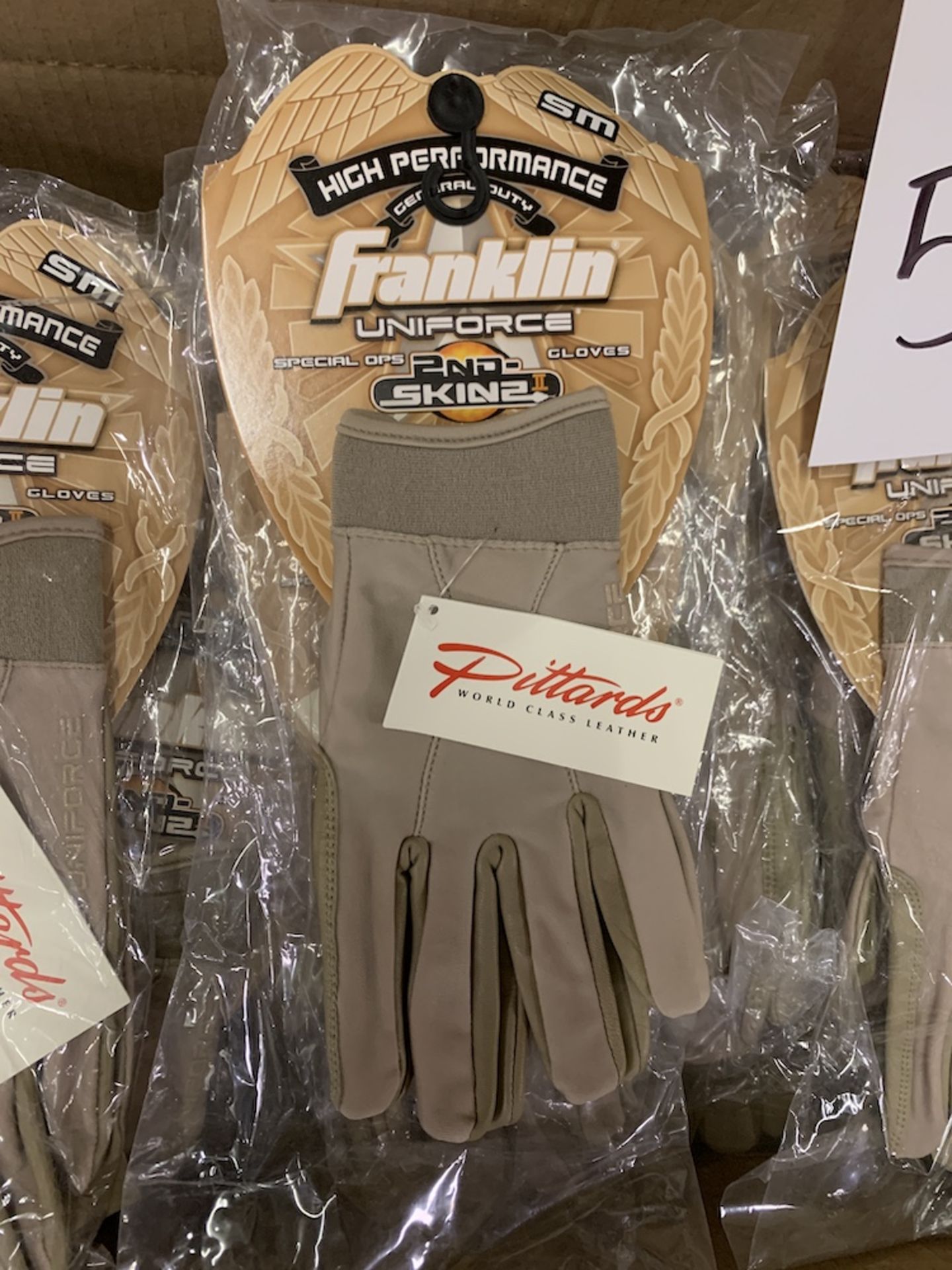 60 Pairs of Franklin Uniforce Gloves, High Performance 2nd Skinz Tan Sml, New in Packaging - Image 3 of 5