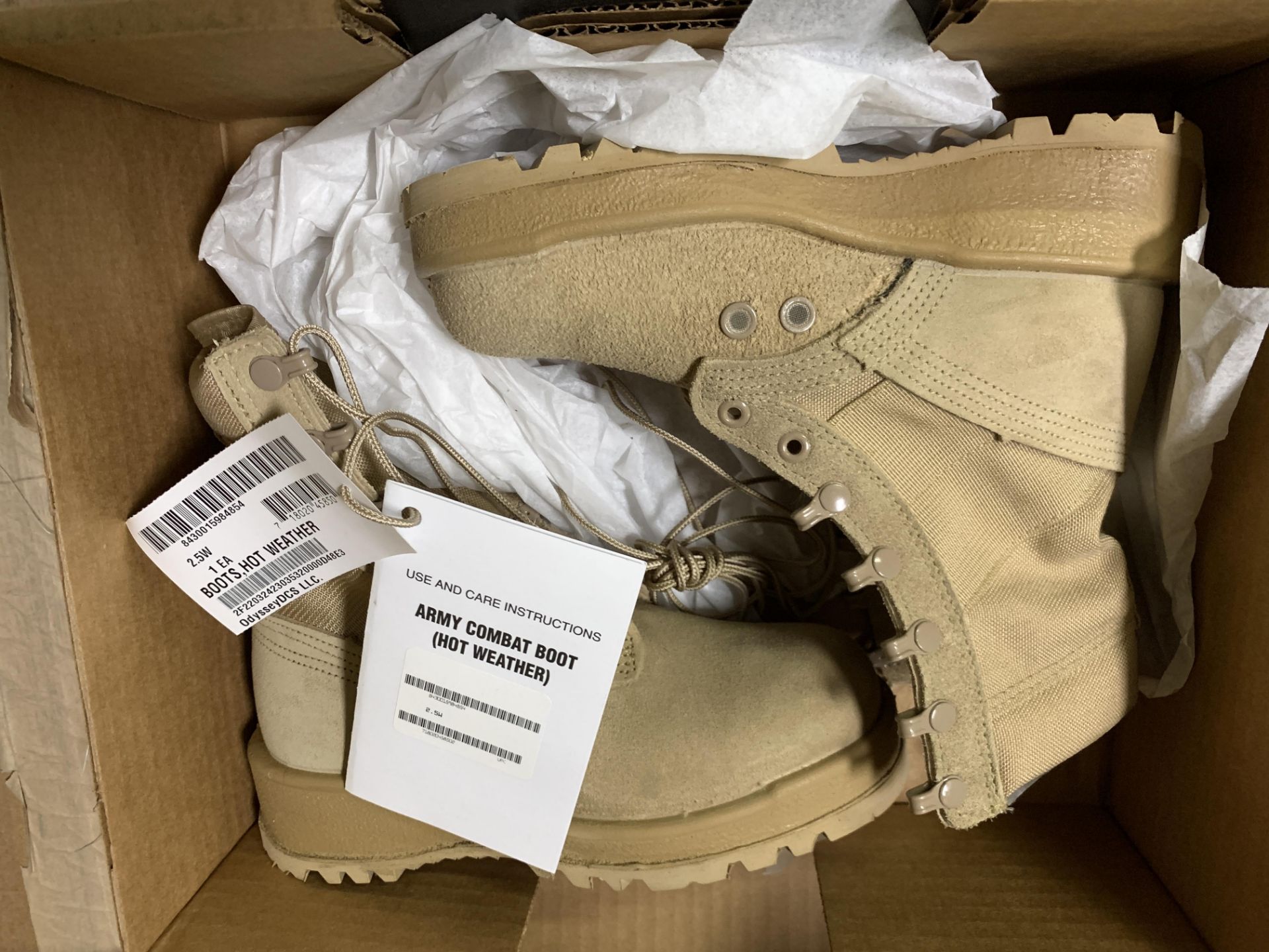 12 Pairs of Altama Army Combat Boots Tan, Cage 2B052, NEW Various Sizes, Men's, Retail Value $1200+ - Image 4 of 4