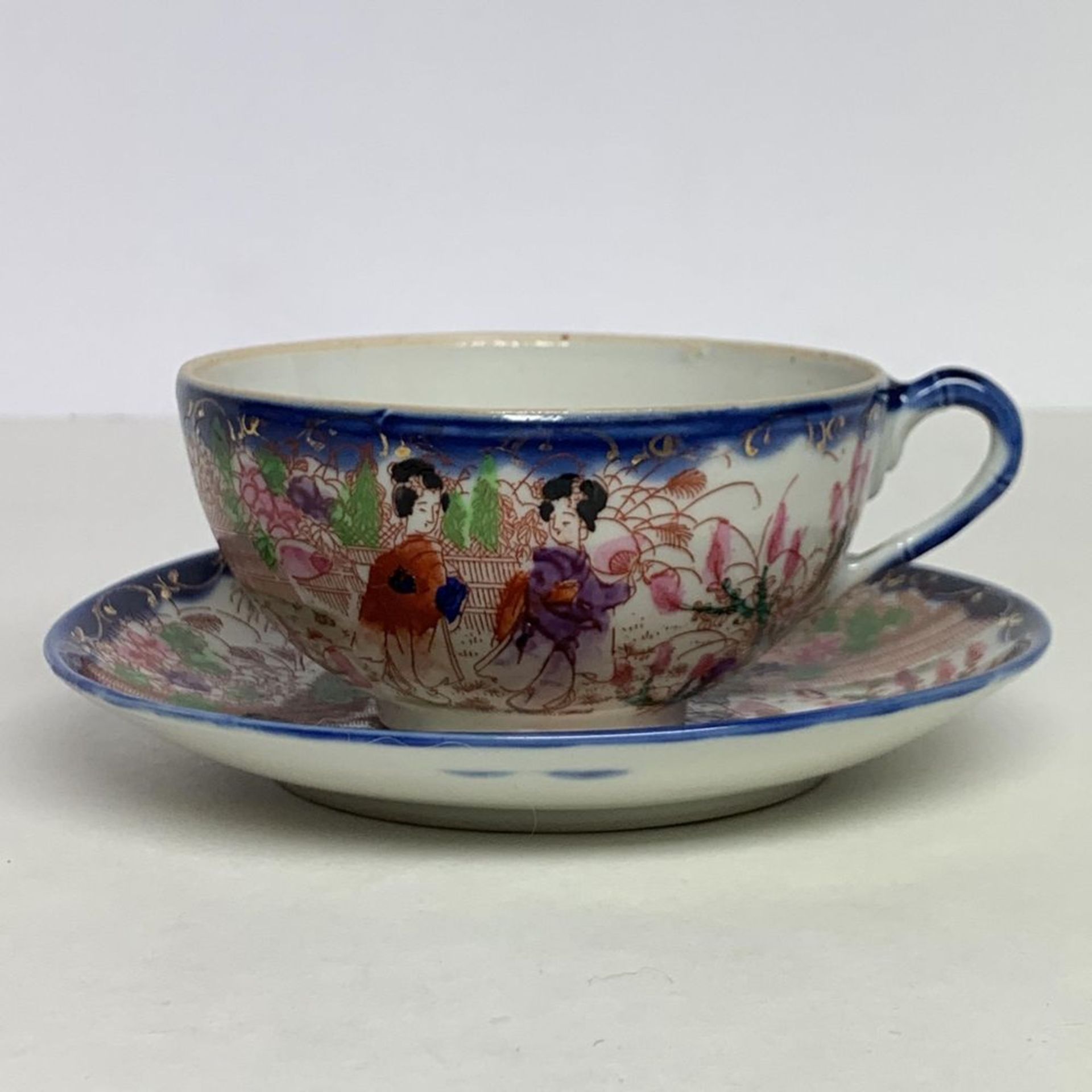 Antique Bone China Tea Cup Set Appears to be quite old and hand painted, unverified - Image 2 of 9