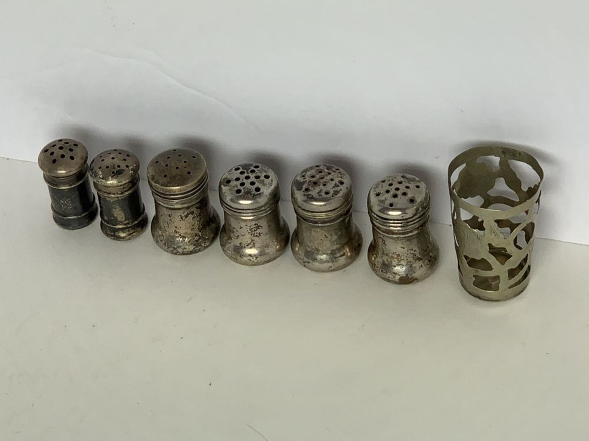 6 Silver Salt Shakers and More - Image 2 of 4