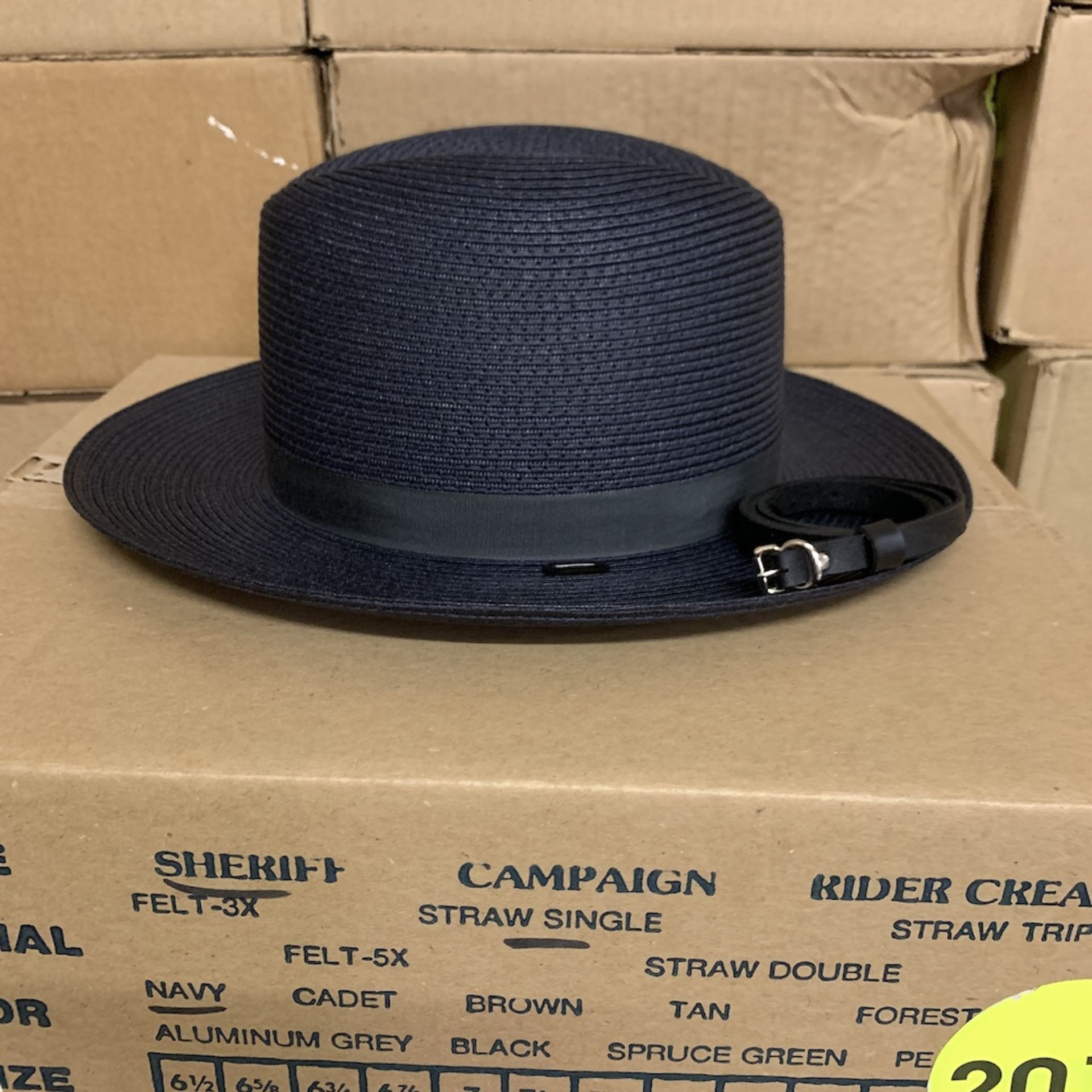 15 Sheriff Uniform Hats, The Lawman Genuine Milano, Straw Single, Various Colors, Various Sizes - Image 3 of 12