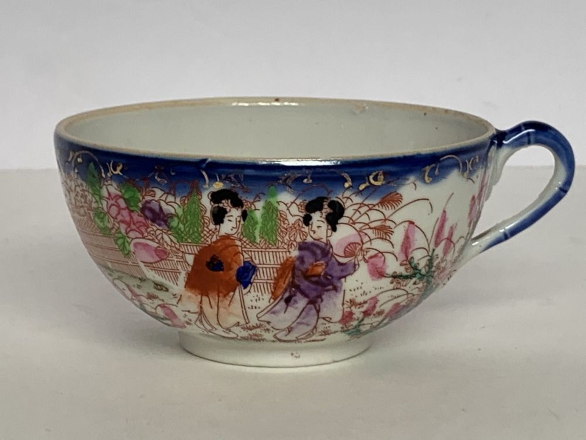 Antique Bone China Tea Cup Set Appears to be quite old and hand painted, unverified - Image 3 of 9